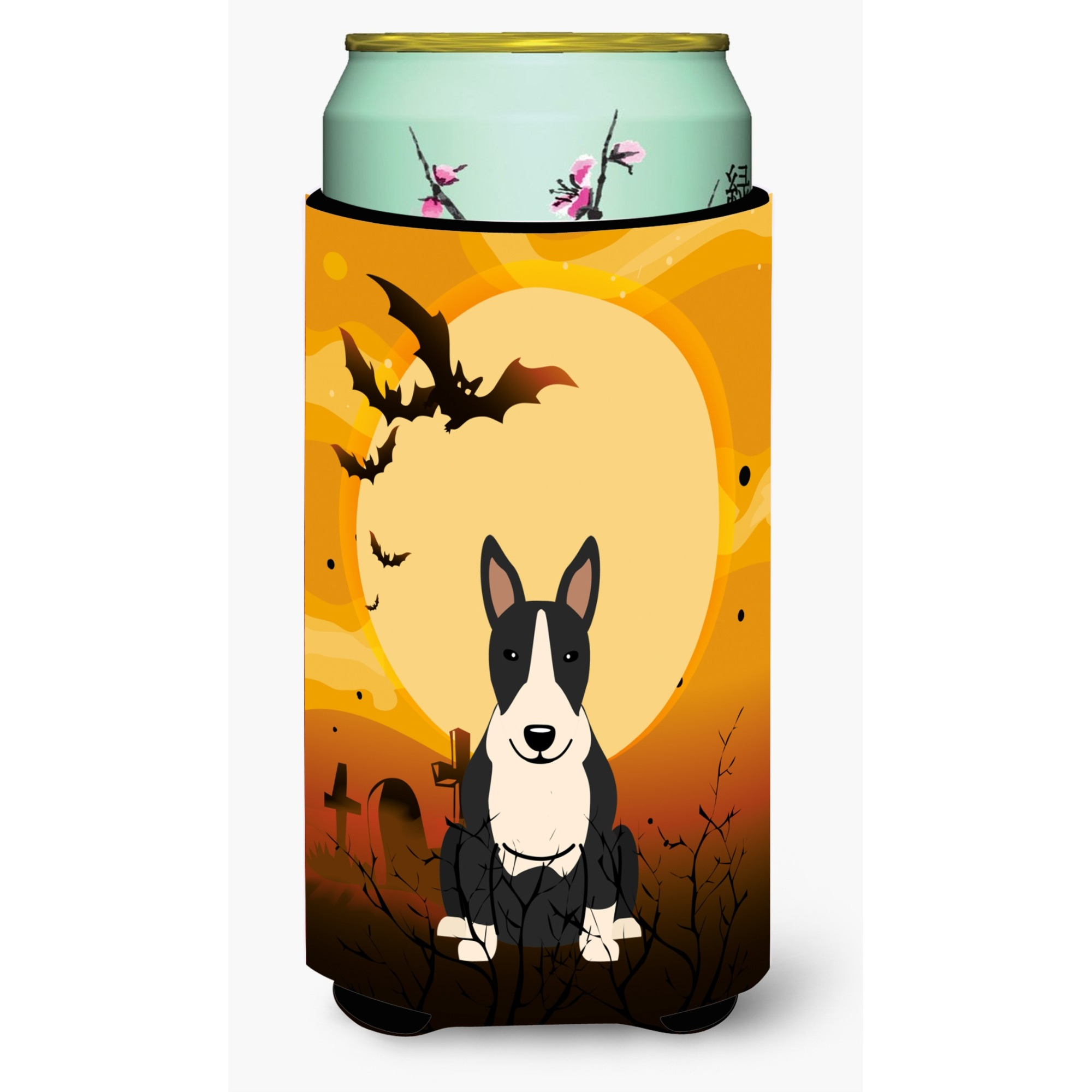 &quotCaroline's Treasures Halloween Bull Terrier black White Tall Boy Beverage Insulator Hugger BB4399TBC, Multicolor"