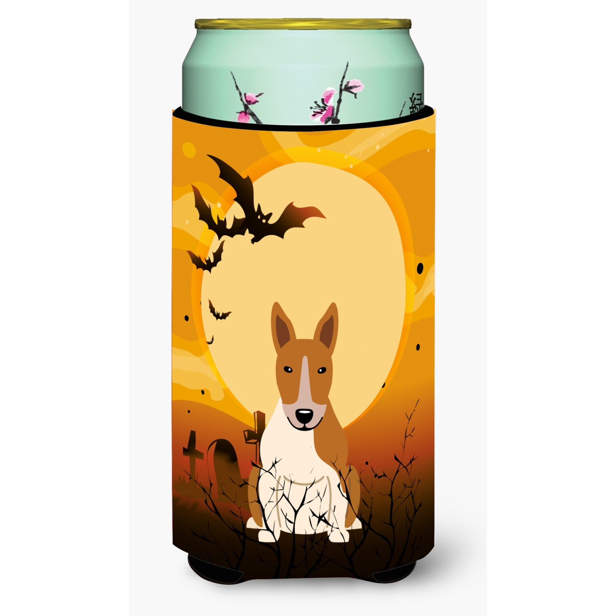 &quotCaroline's Treasures Halloween Bull Terrier Red White Tall Boy Beverage Insulator Hugger BB4401TBC, Multicolor"