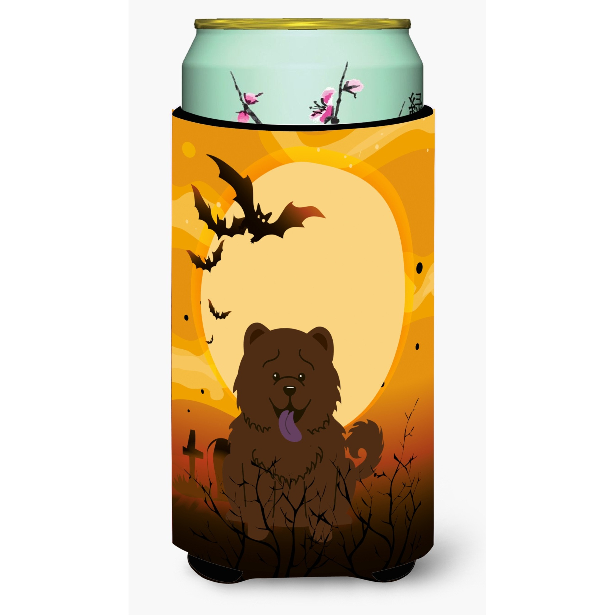 &quotCaroline's Treasures Halloween Chow Chocolate Tall Boy Beverage Insulator Hugger BB4407TBC, Multicolor"