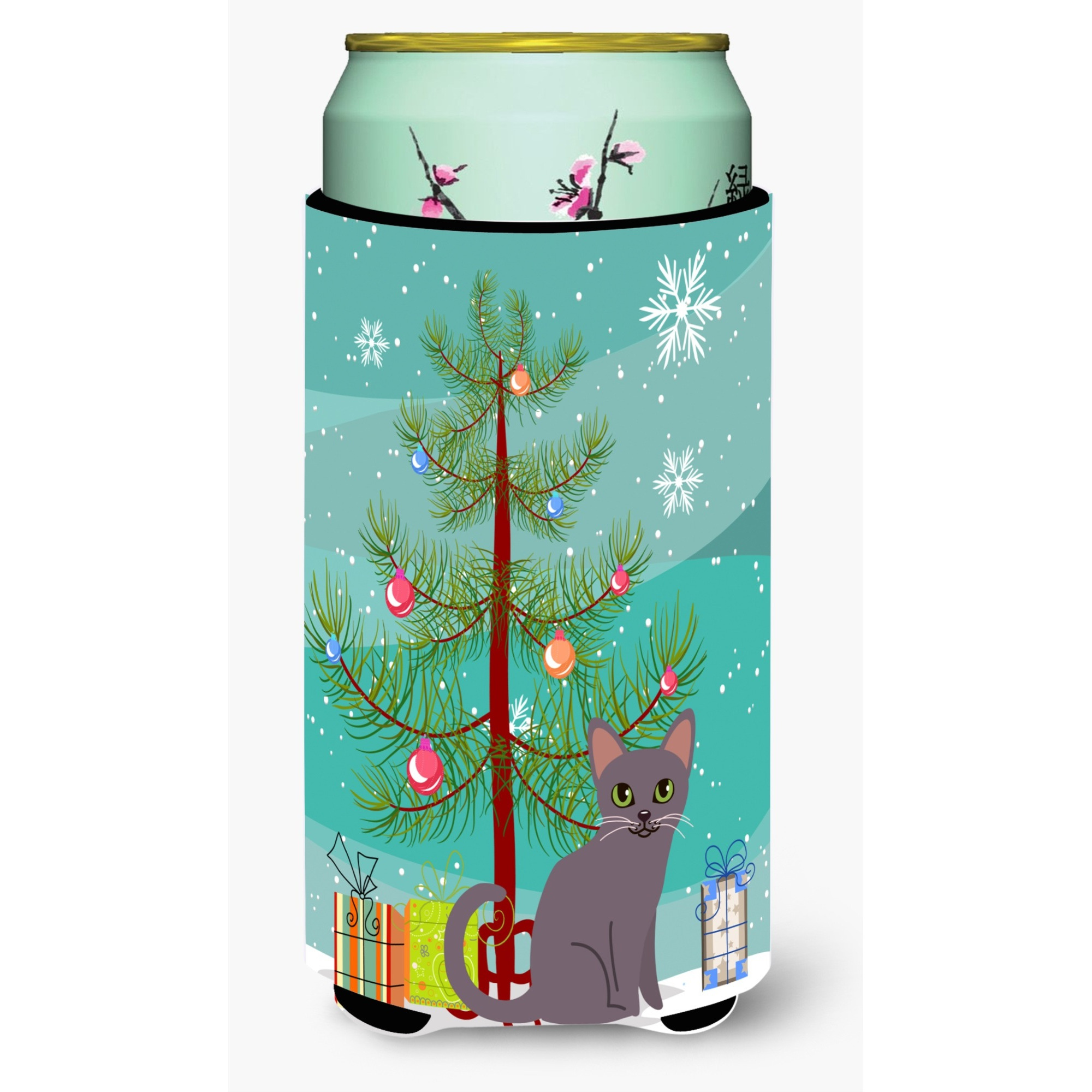 &quotCaroline's Treasures Korat Cat Merry Christmas Tree Tall Boy Beverage Insulator Hugger, Multicolor"