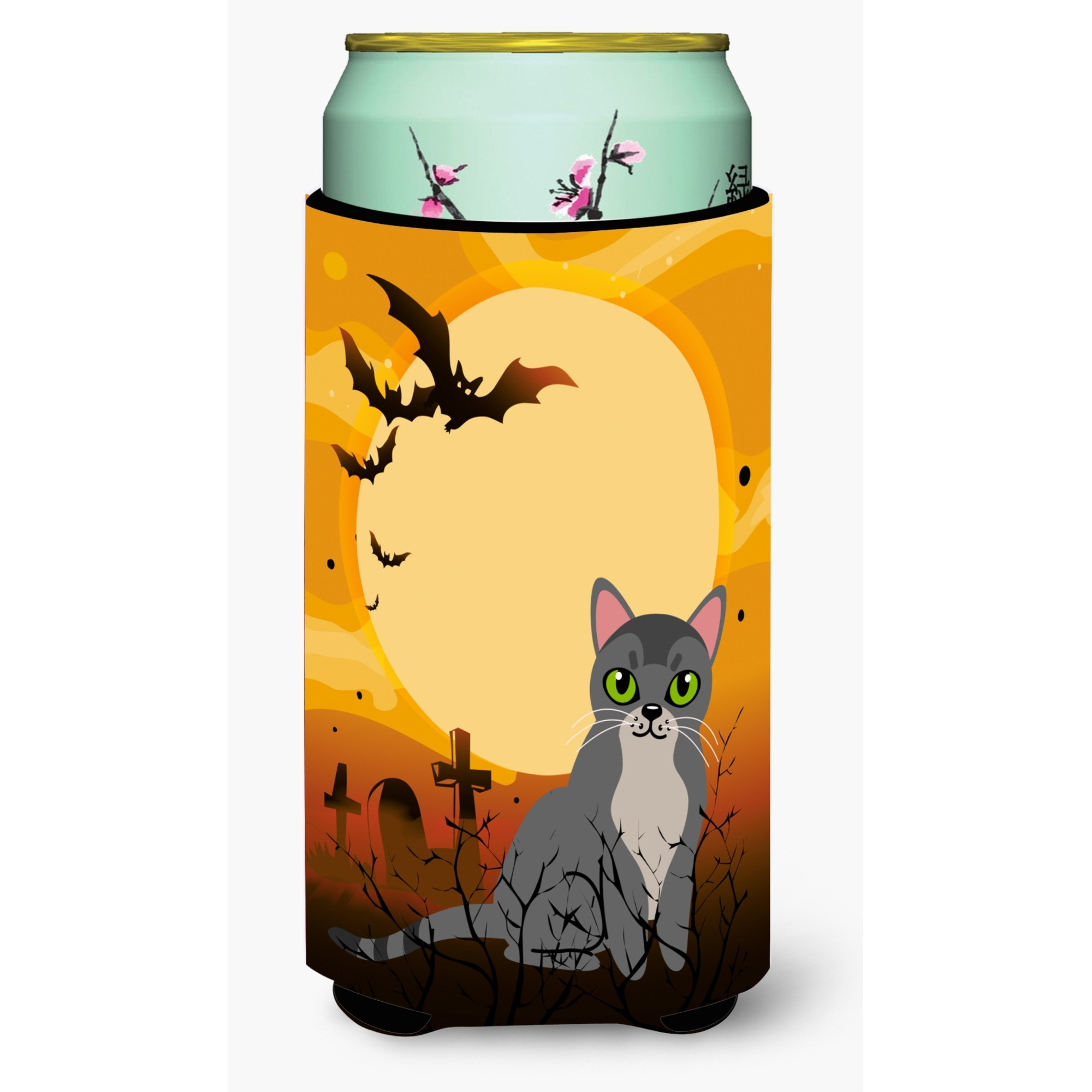 &quotCaroline's Treasures Halloween Asian Cat Tall Boy Beverage Insulator Hugger, Multicolor"