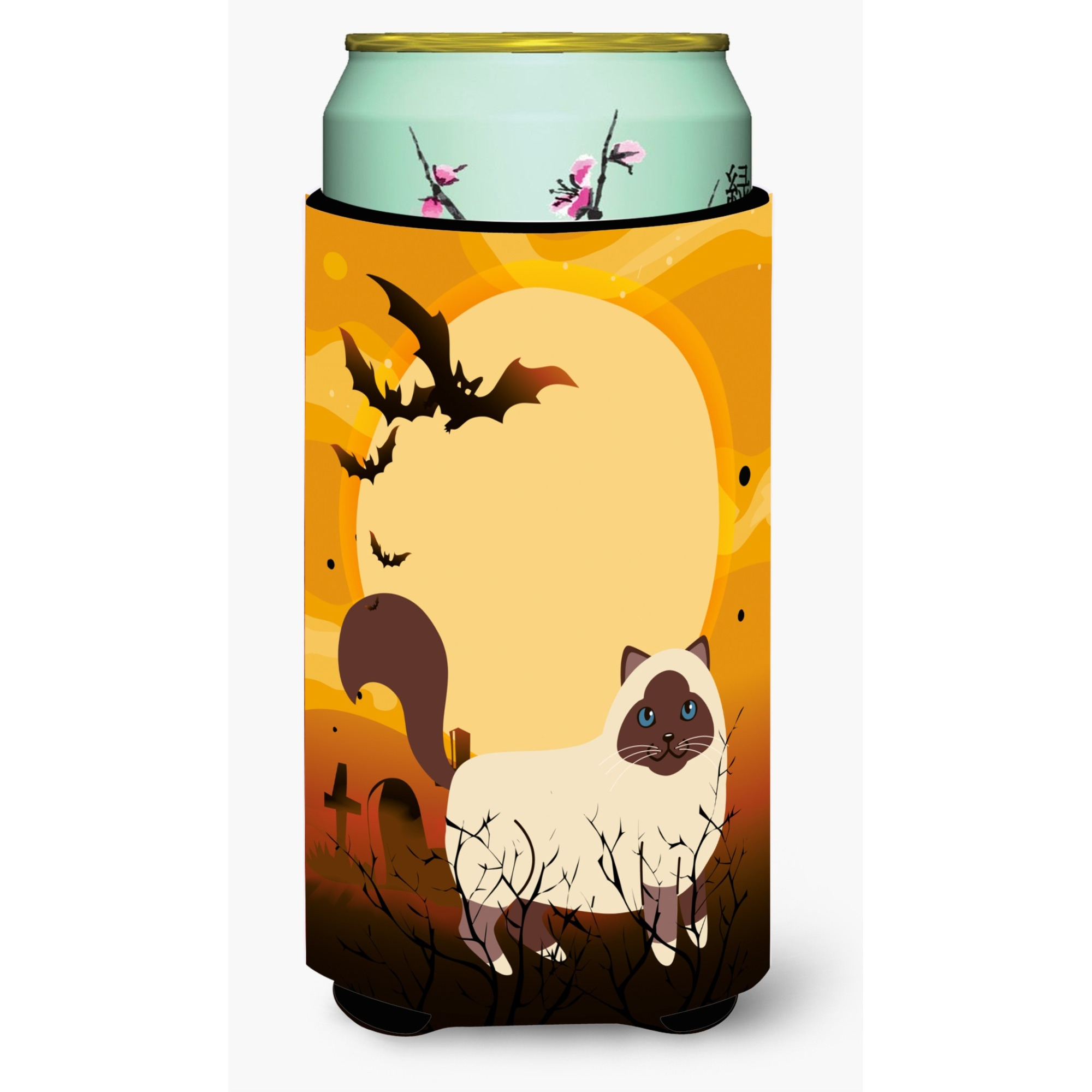 &quotCaroline's Treasures Halloween Birman Cat Tall Boy Beverage Insulator Hugger, Multicolor"