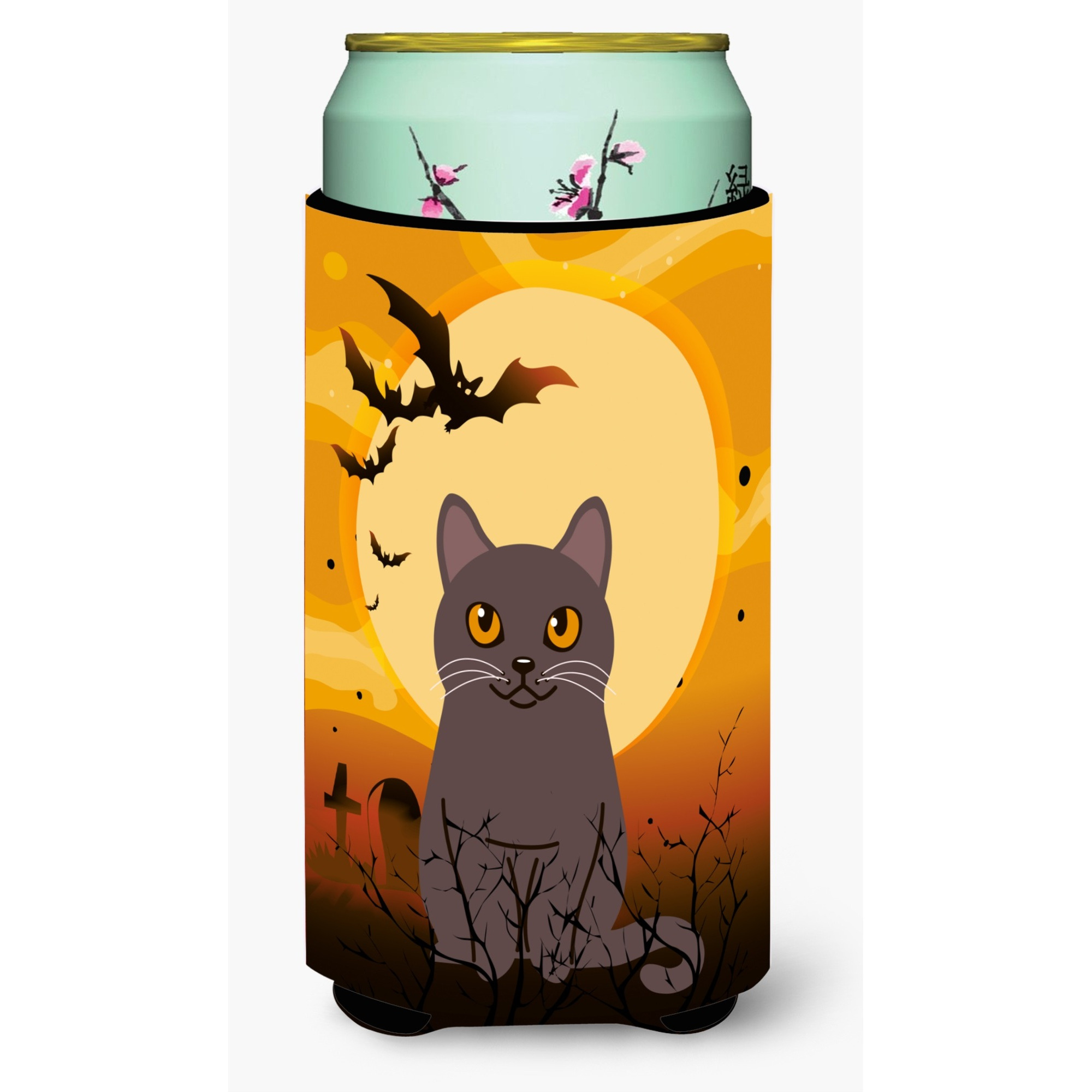 &quotCaroline's Treasures Halloween Chartreux Cat Tall Boy Beverage Insulator Hugger, Multicolor"