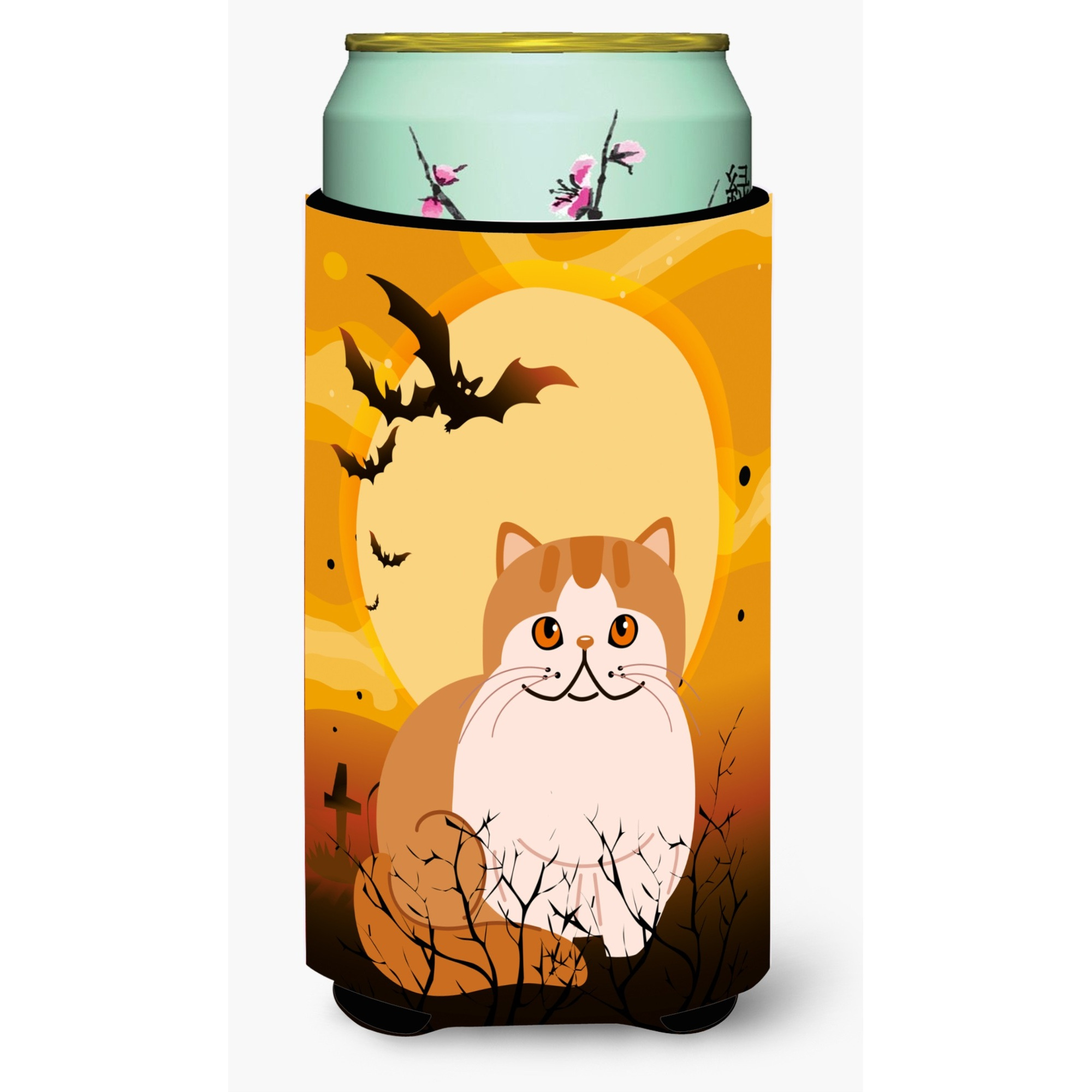 &quotCaroline's Treasures Halloween Exotic Shorthair Cat Tall Boy Beverage Insulator Hugger, Multicolor"