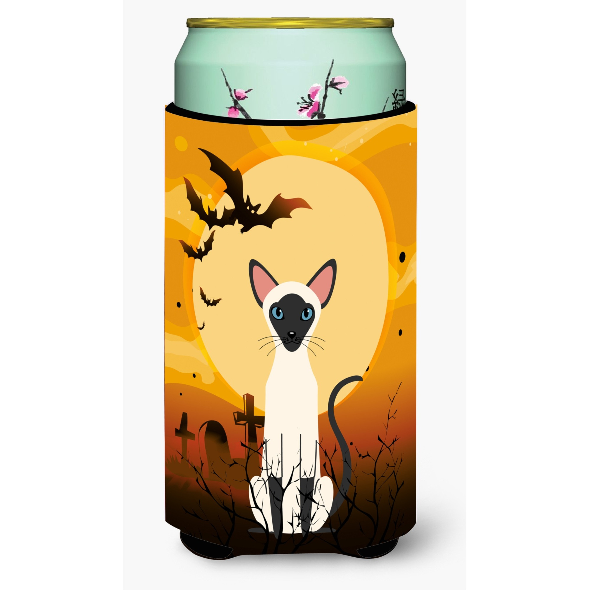 &quotCaroline's Treasures Halloween Siamese Cat Tall Boy Beverage Insulator Hugger, Multicolor"