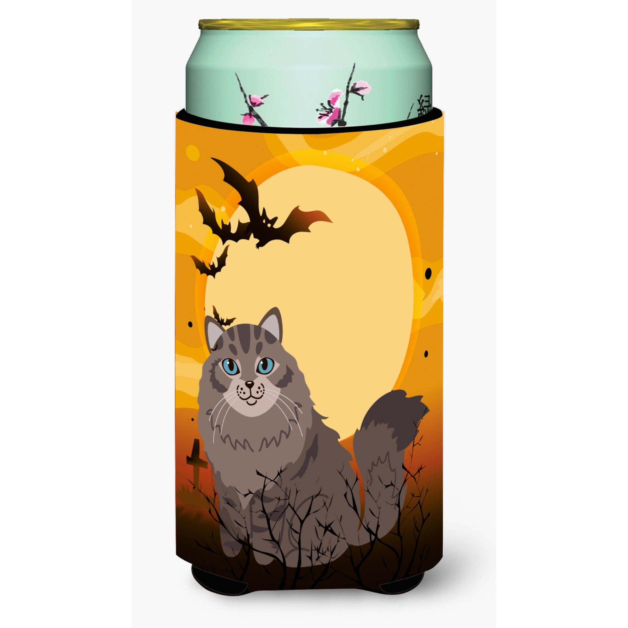 &quotCaroline's Treasures Halloween Siberian Cat Tall Boy Beverage Insulator Hugger, Multicolor"