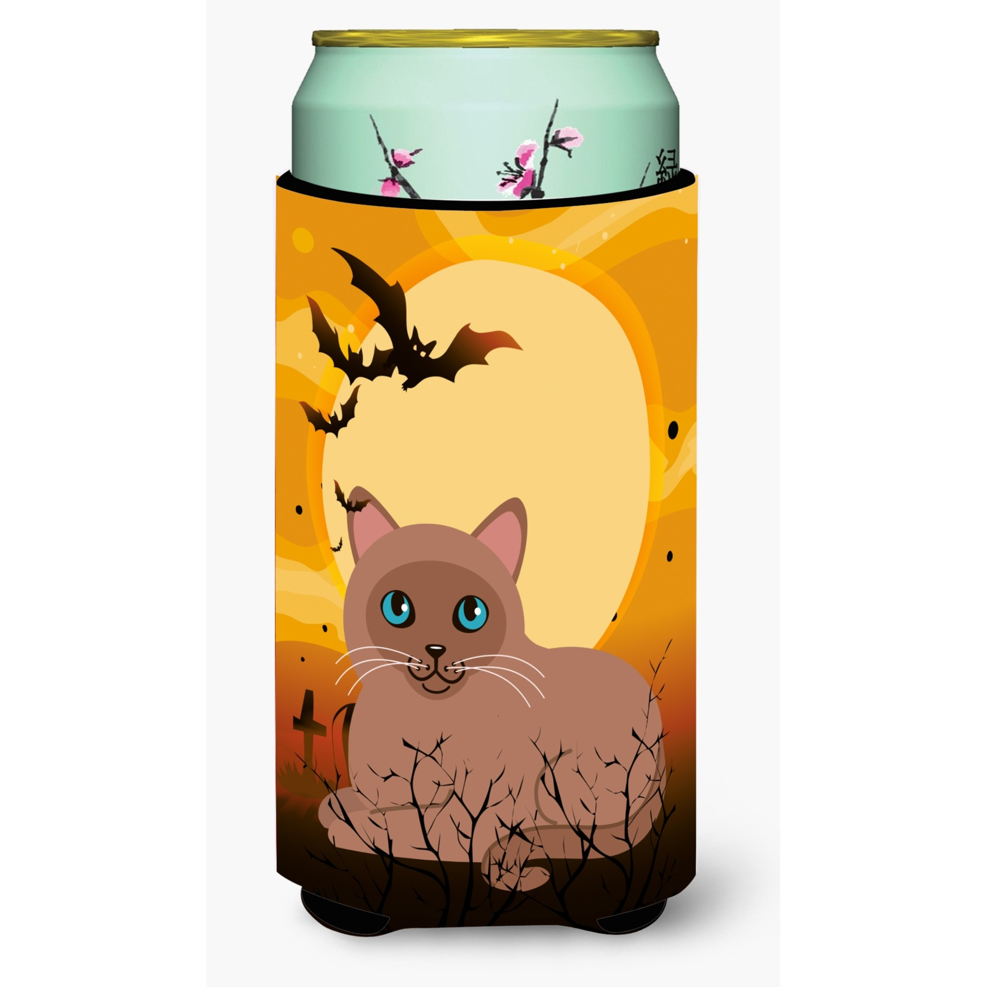 &quotCaroline's Treasures Halloween Tonkinese Cat Tall Boy Beverage Insulator Hugger, Multicolor"