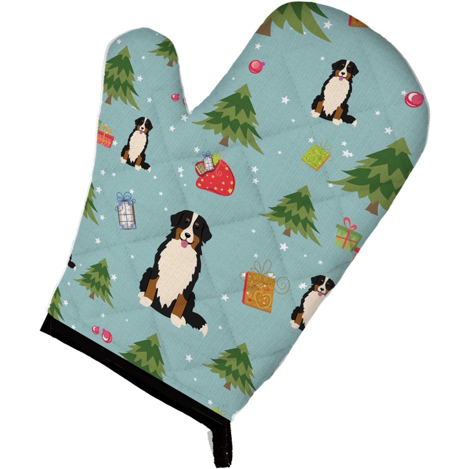 &quotCaroline's Treasures BB4696OVMT Christmas Bernese Mountain Dog Oven Mitt, 12"" by 8.5"", Multicolor"