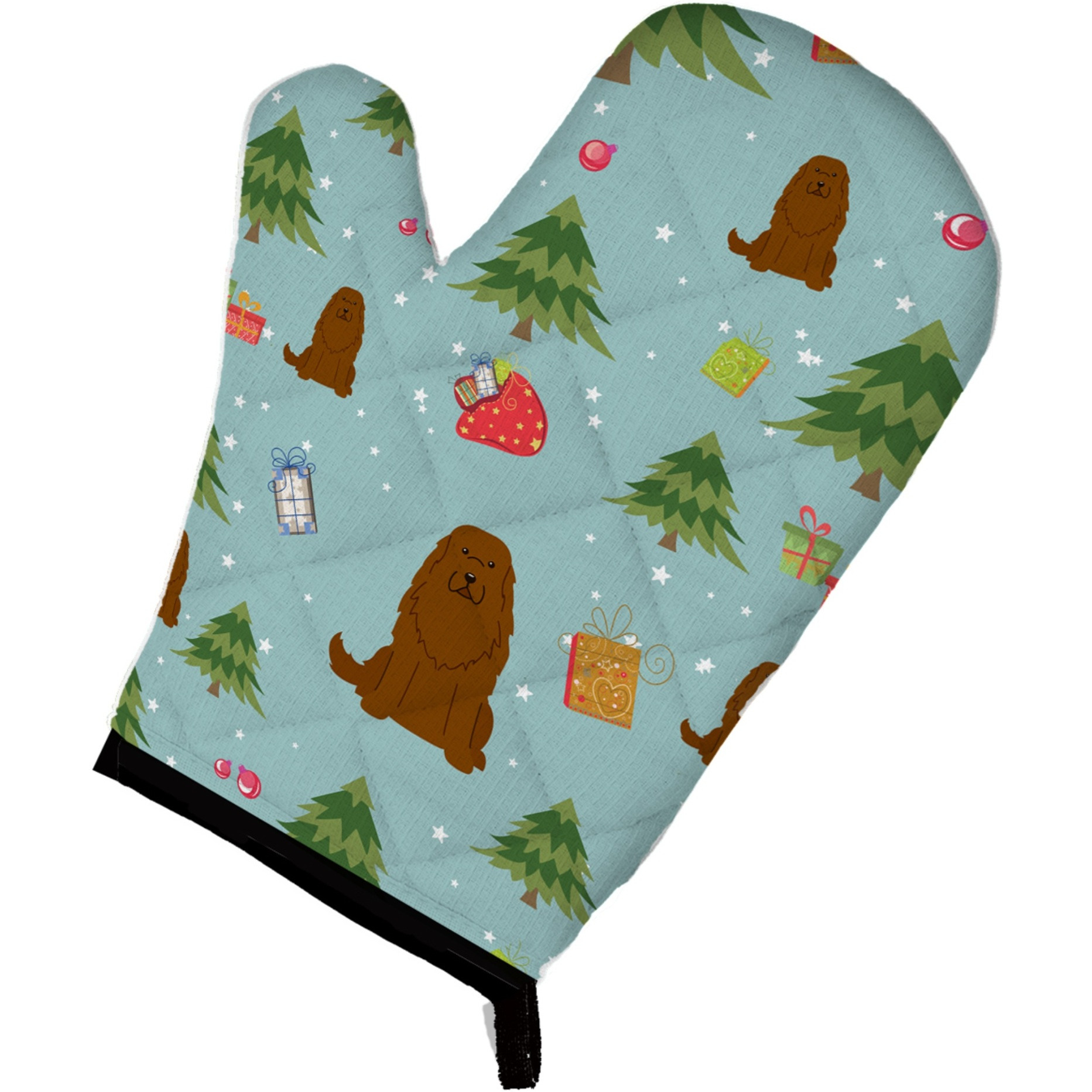 &quotCaroline's Treasures BB4710OVMT Christmas Caucasian Shepherd Dog Oven Mitt, 12"" by 8.5"", Multicolor"