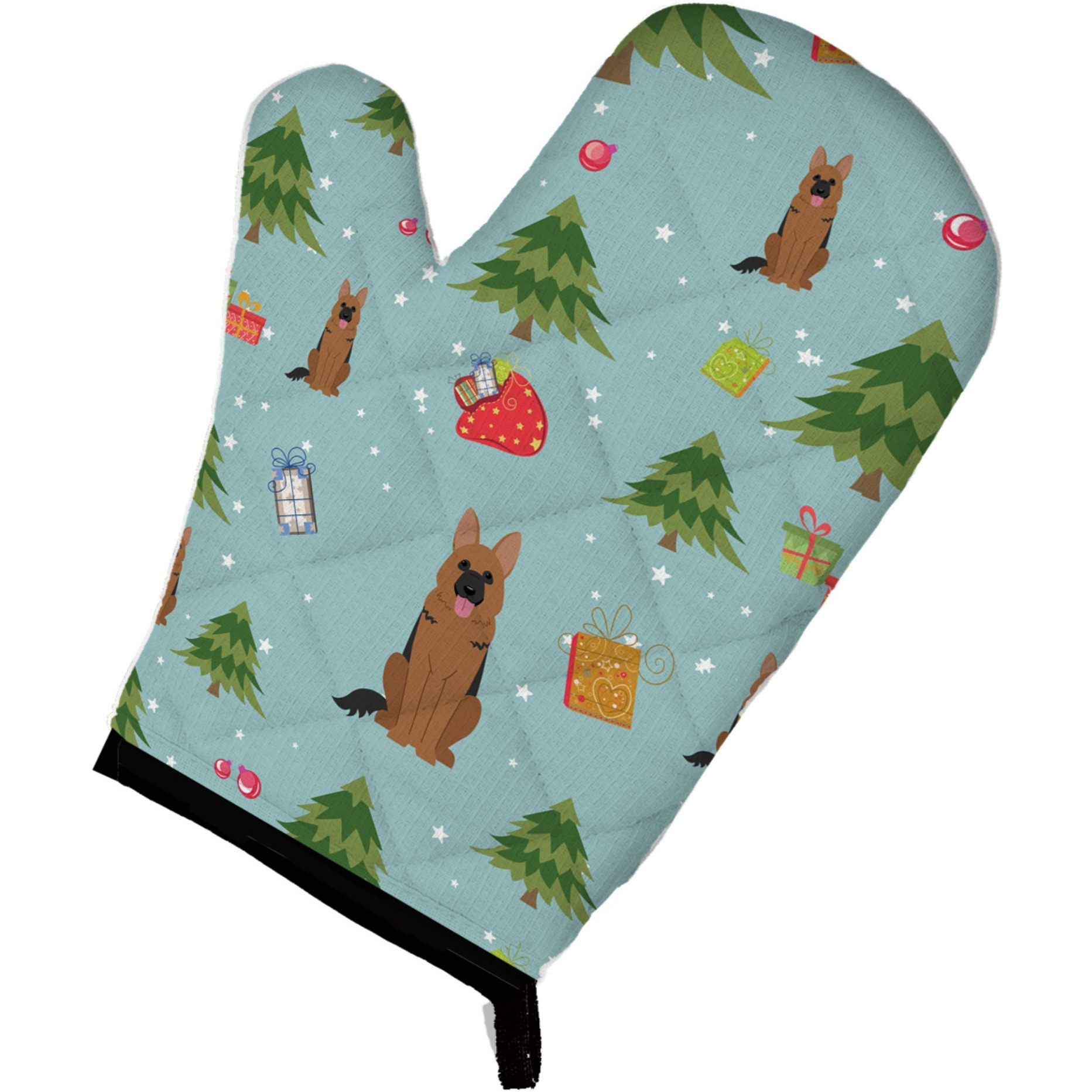 &quotCaroline's Treasures BB4727OVMT Christmas German Shepherd Oven Mitt, 12"" by 8.5"", Multicolor"