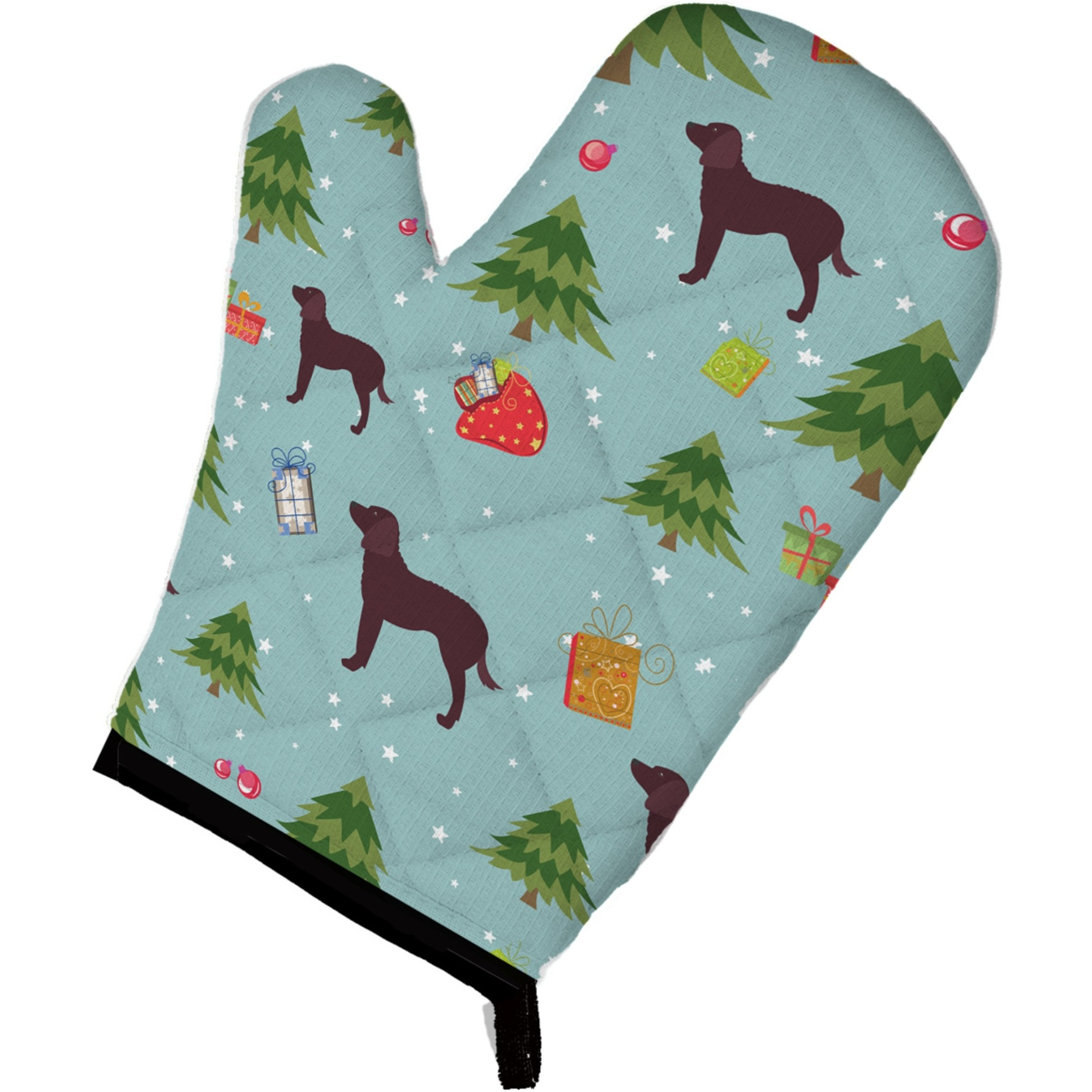 &quotCaroline's Treasures BB4825OVMT Christmas American Water Spaniel Oven Mitt, 12"" by 8.5"", Multicolor"