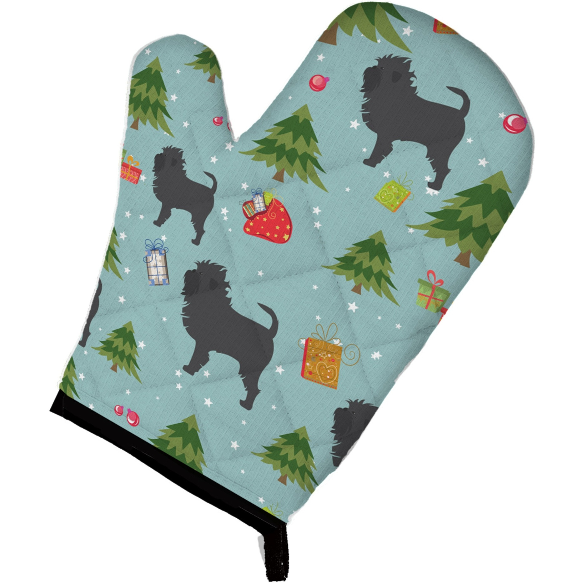 &quotCaroline's Treasures BB4872OVMT Christmas Affenpinscher Oven Mitt, 12"" by 8.5"", Multicolor"