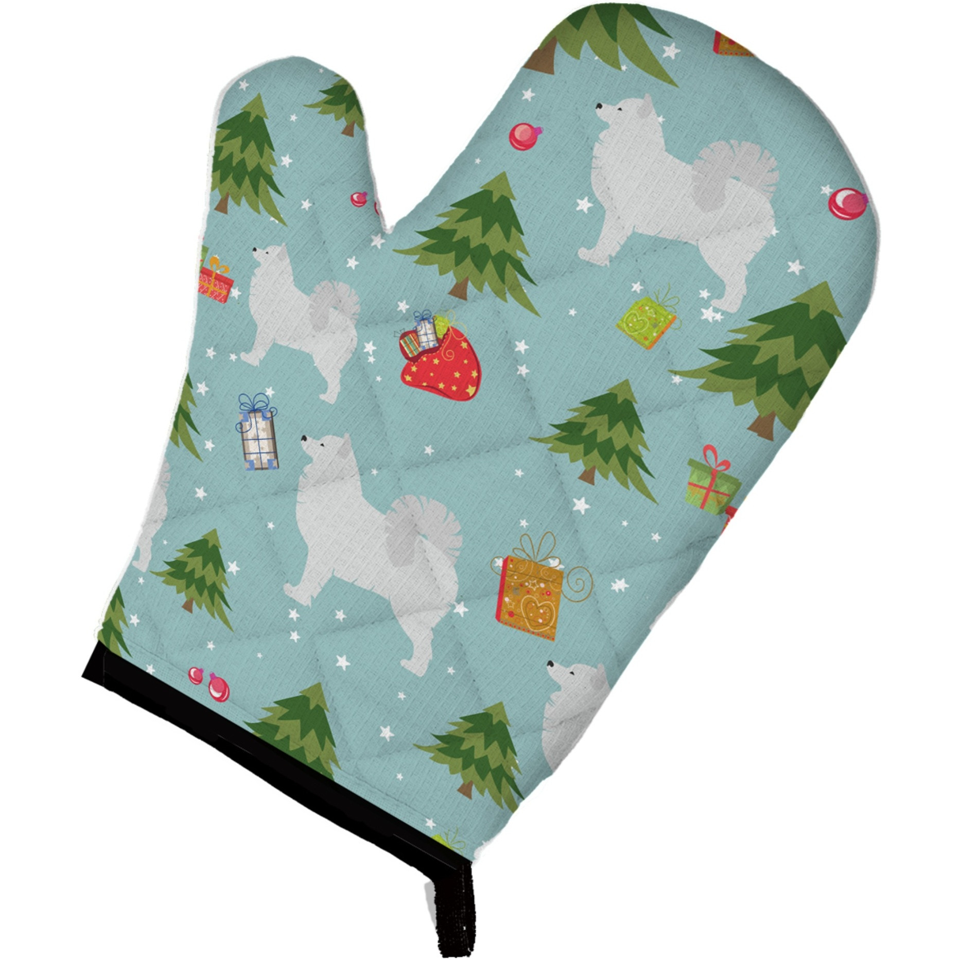 &quotCaroline's Treasures BB4883OVMT Christmas Samoyed Oven Mitt, 12"" by 8.5"", Multicolor"