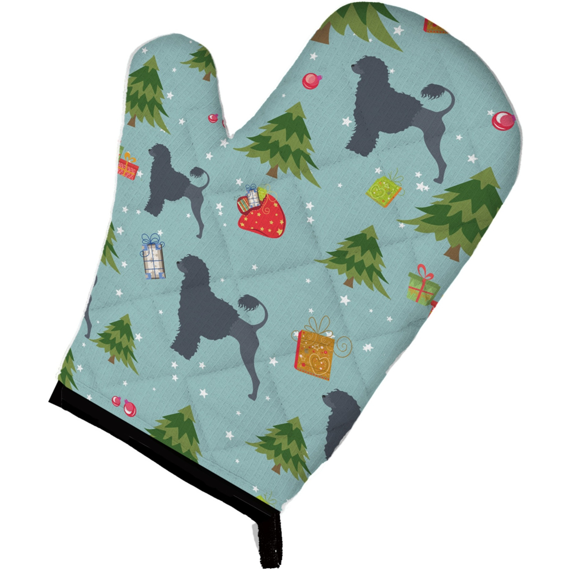 &quotCaroline's Treasures BB4892OVMT Christmas Portuguese Water Dog Oven Mitt, 12"" by 8.5"", Multicolor"