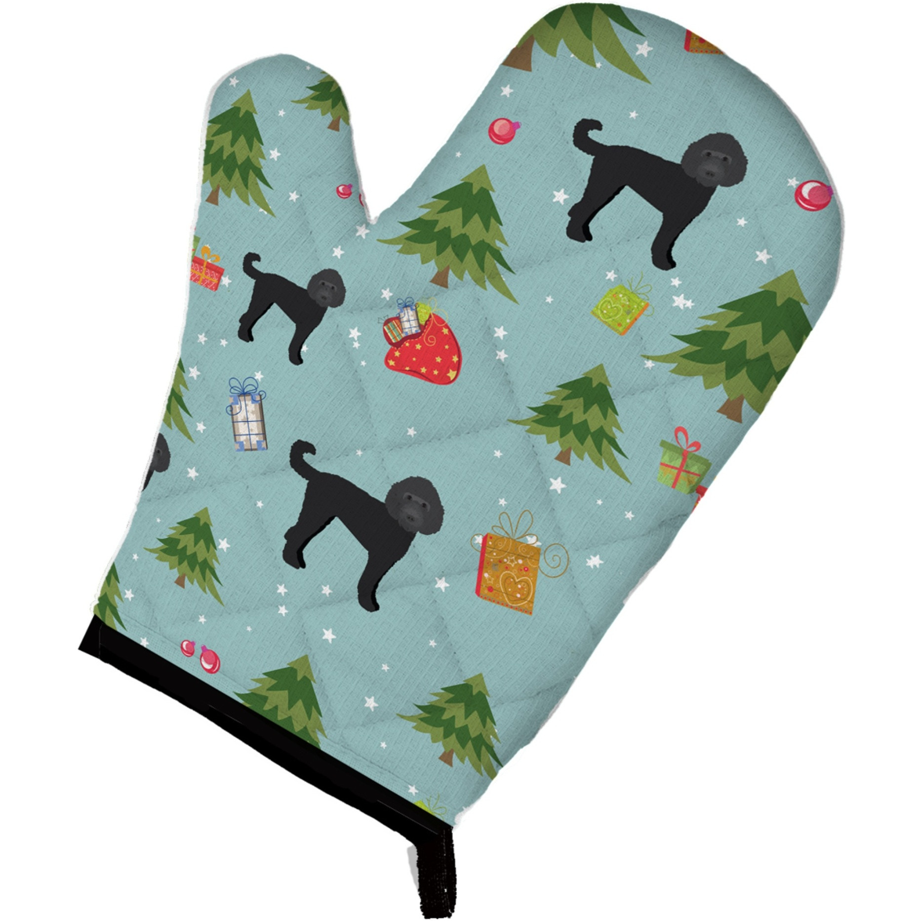 &quotCaroline's Treasures BB4963OVMT Christmas Labradoodle Oven Mitt, 12"" by 8.5"", Multicolor"