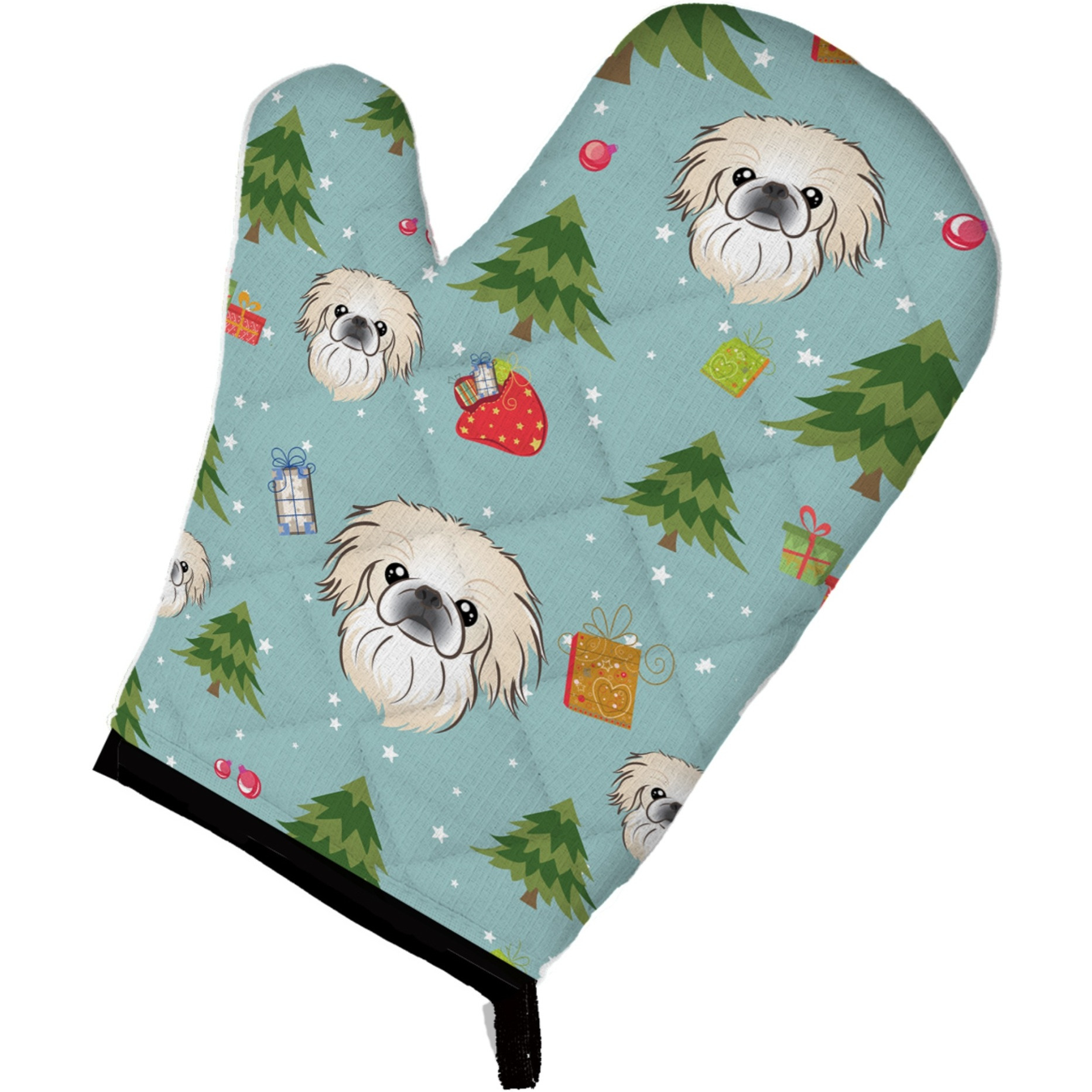 &quotCaroline's Treasures BB5010OVMT Christmas Pekingese Oven Mitt, 12"" by 8.5"", Multicolor"