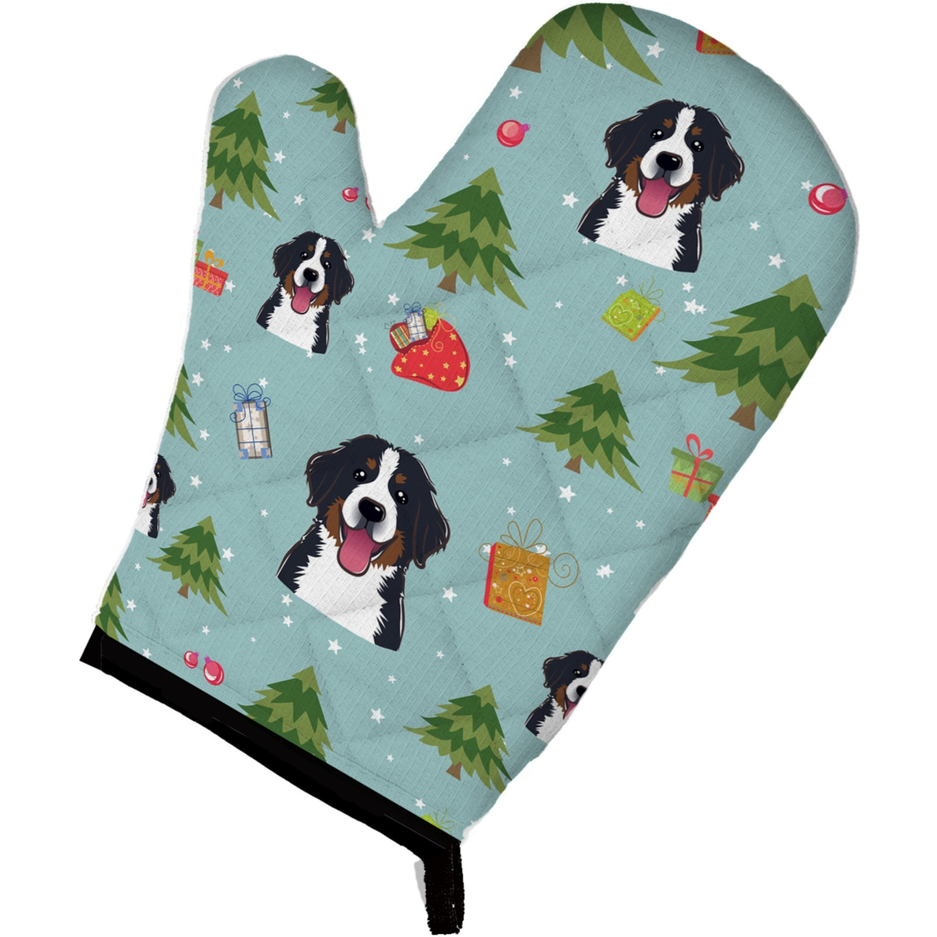&quotCaroline's Treasures BB5026OVMT Christmas Bernese Mountain Dog Oven Mitt, 12"" by 8.5"", Multicolor"