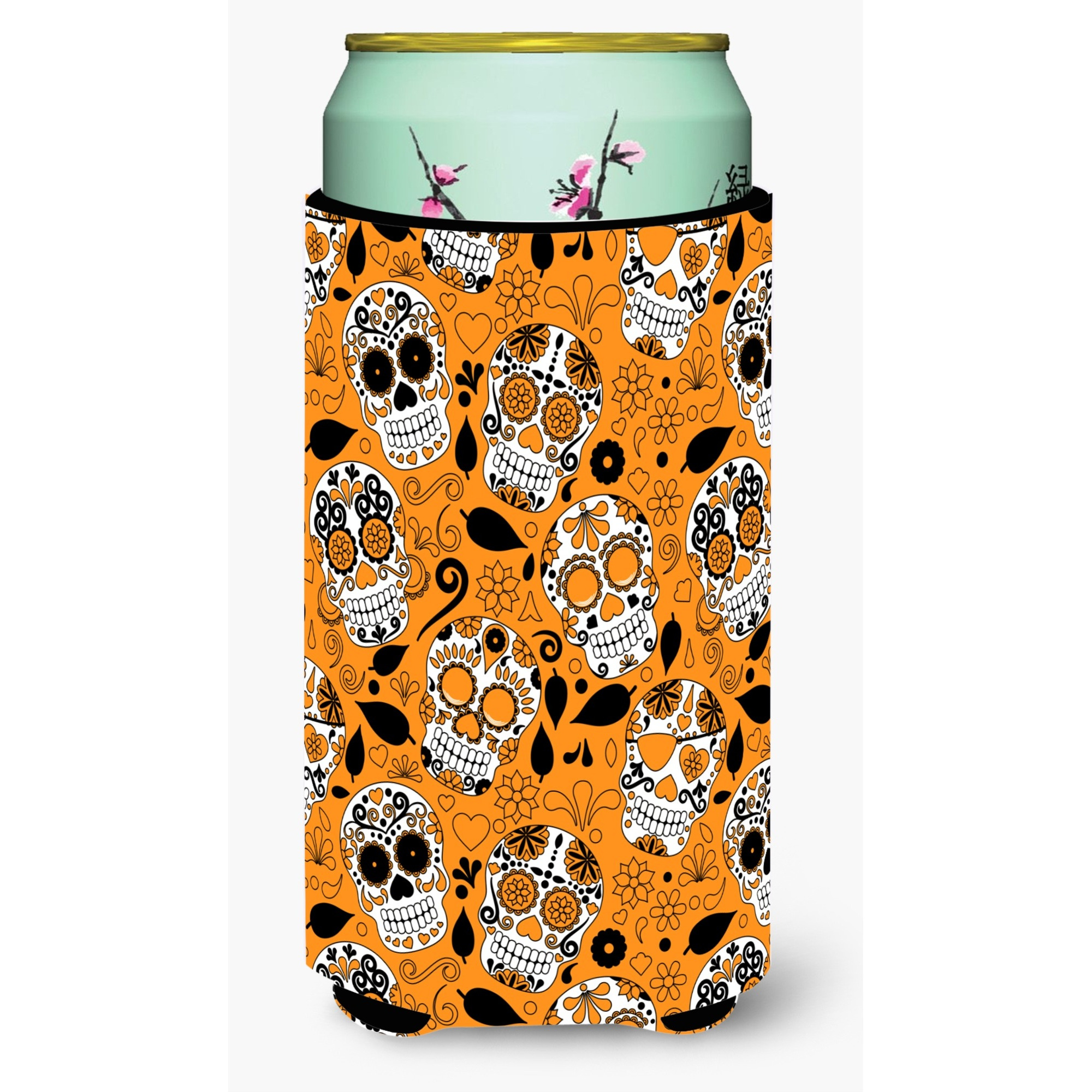 &quotCaroline's Treasures Day of The Dead Orange Tall Boy Beverage Insulator Hugger, Multicolor"