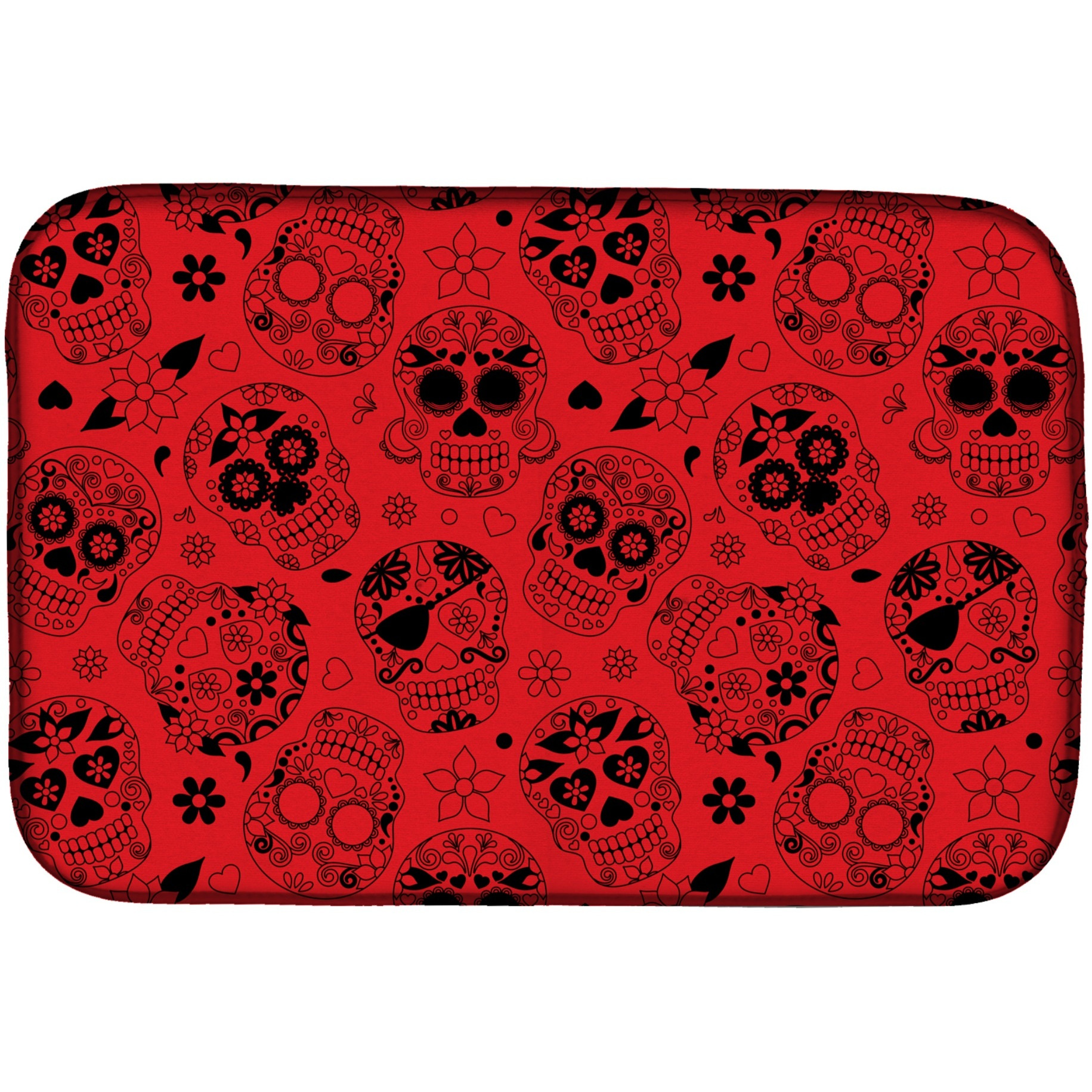 &quotCaroline's Treasures Day of the Dead Orange Dish Drying Mat, 14"" x 21"""