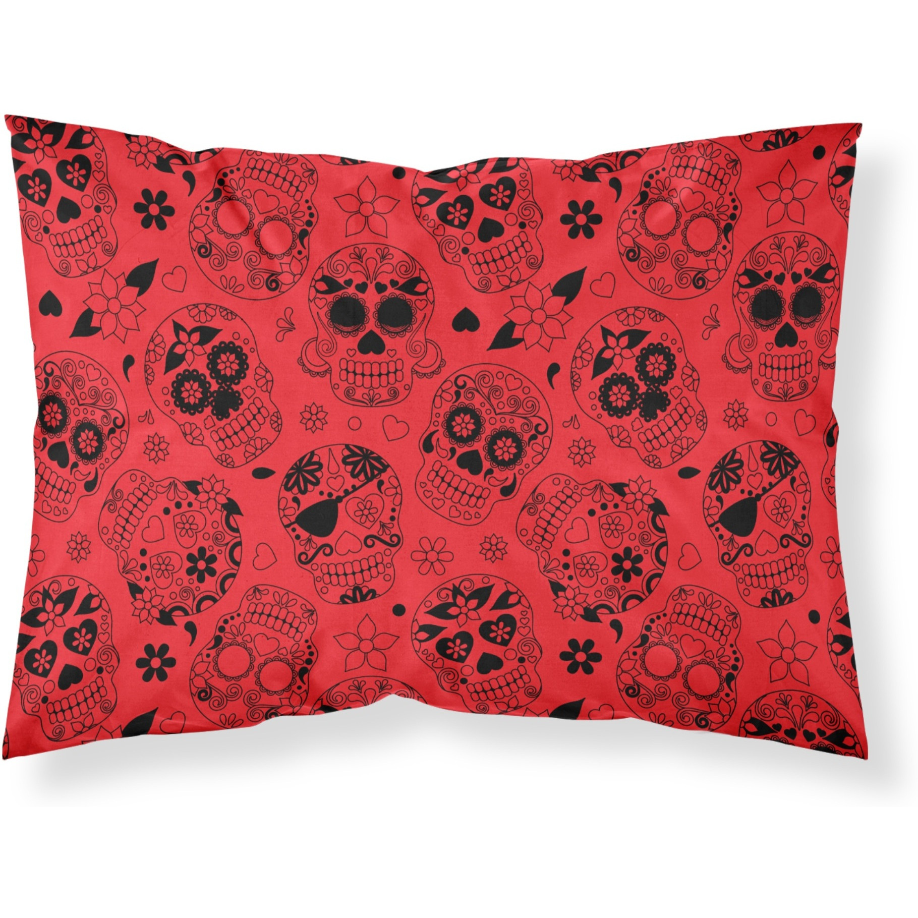 &quotCaroline's Treasures "&quotDay of the Dead Orange"" Printed, Polyester Envelope Closure pillowcase, Standard, Multicolor"
