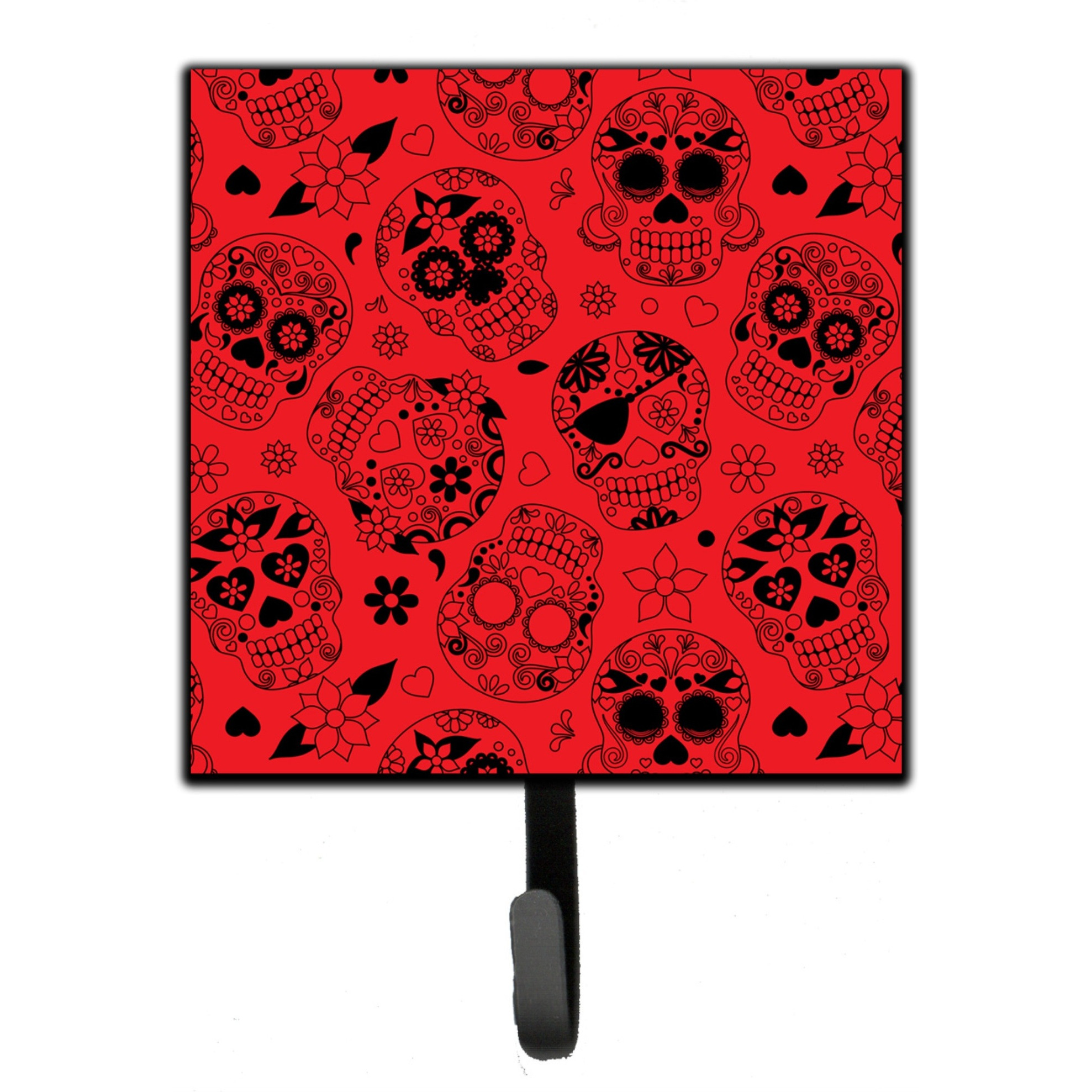 &quotCaroline's Treasures Day of the Dead Orange Wall Hook, Small, Multicolor"