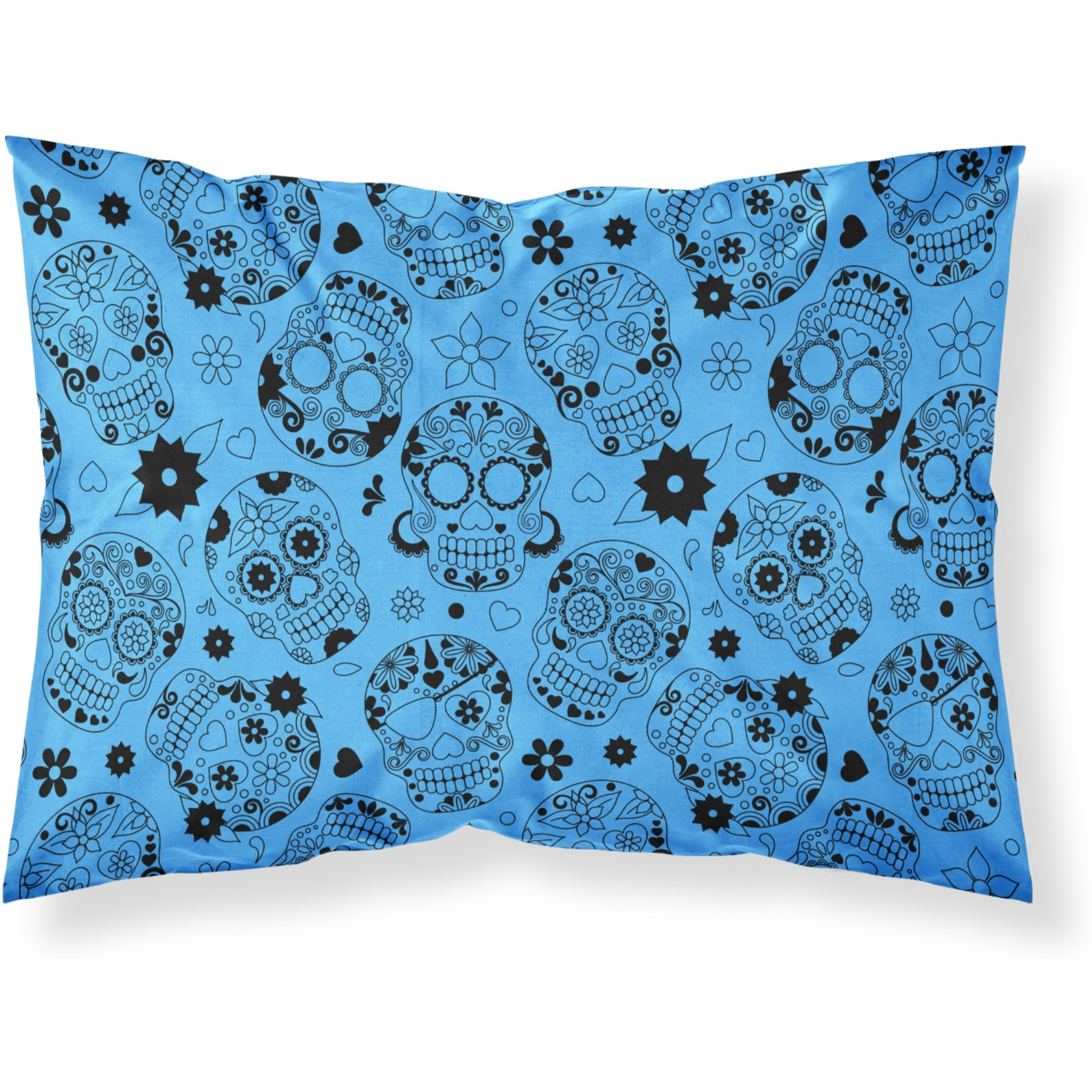 &quotCaroline's Treasures Day of the Dead Red Pillowcase, Standard, Multicolor"