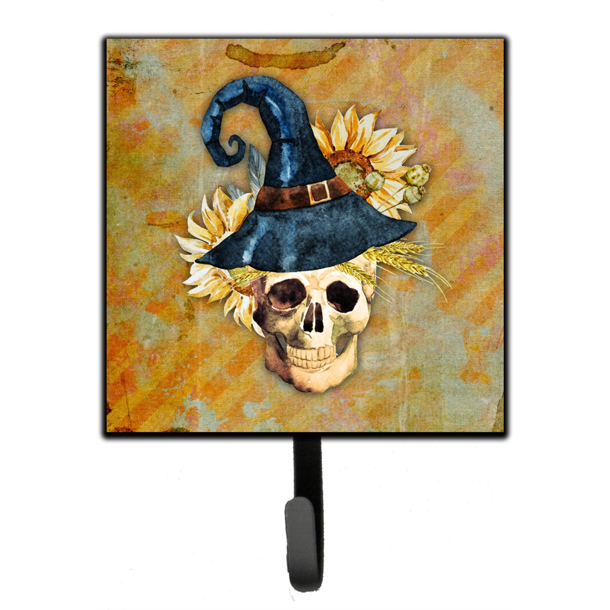 &quotCaroline's Treasures Day of the Dead Witch Skull Wall Hook, Small, Multicolor"