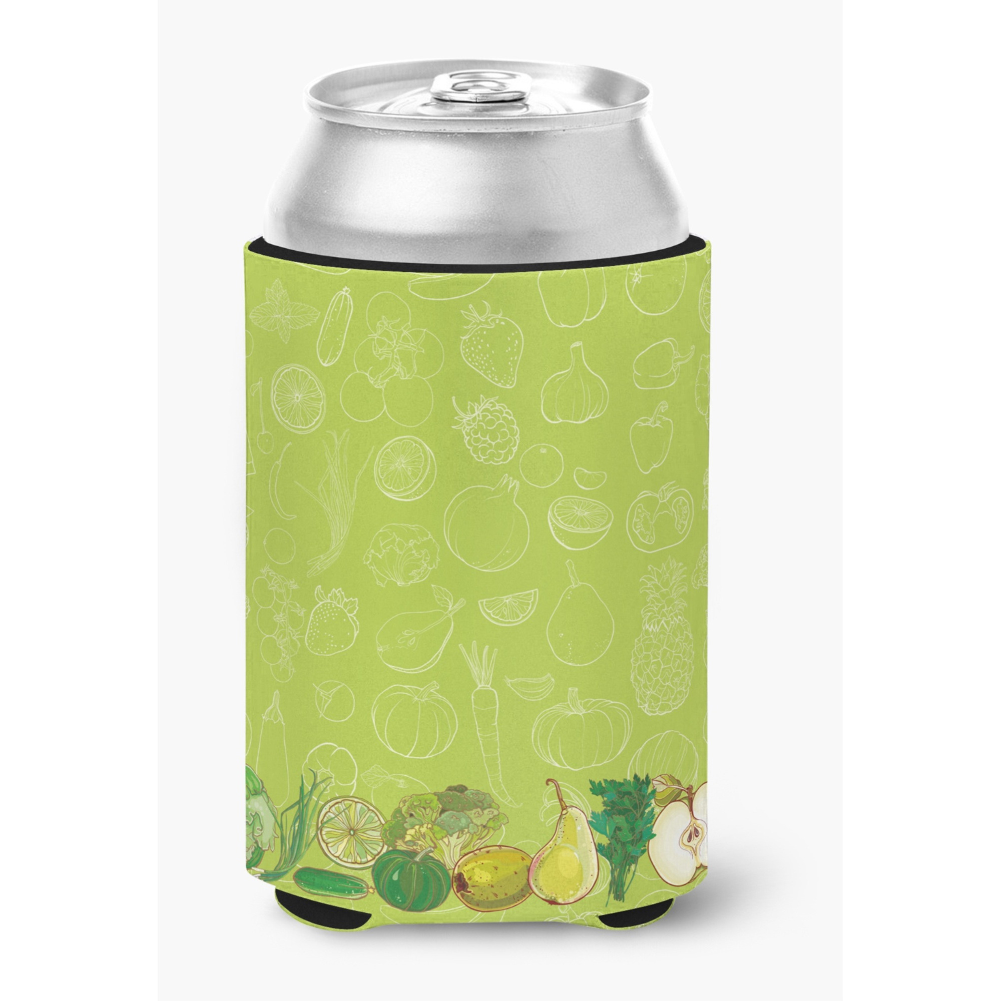 &quotCaroline's Treasures Fruits & Vegetables In green Can or Bottle Hugger, Can Hugger, Multicolor"
