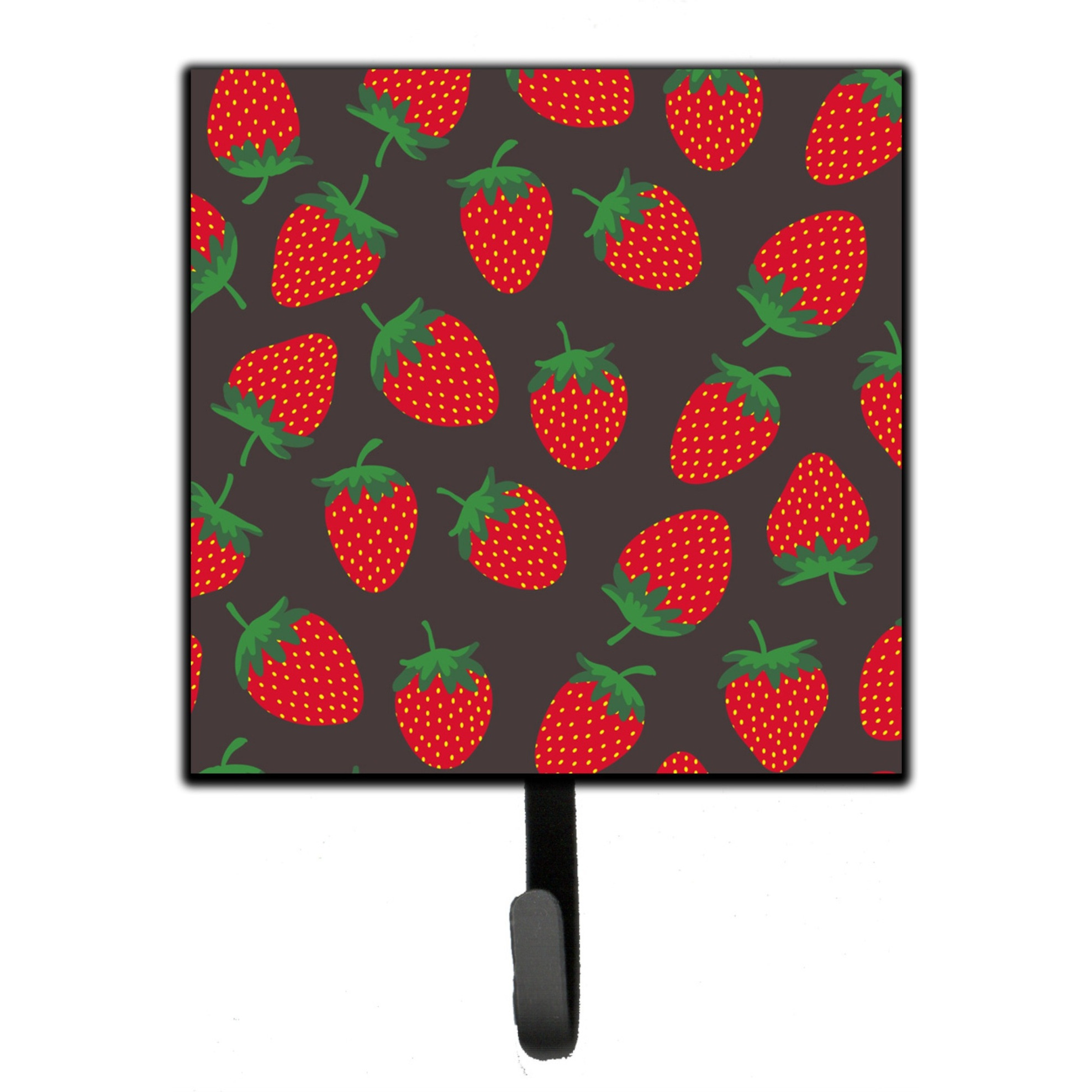 &quotCaroline's Treasures Strawberries on Gray Wall Hook, Small, Multicolor"