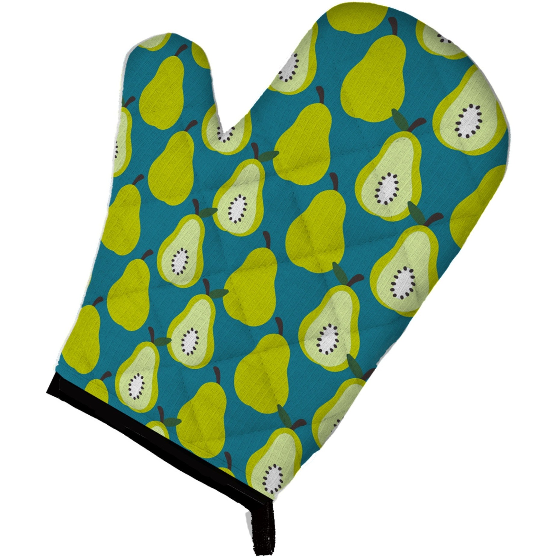 &quotCaroline's Treasures Pears on Green Oven Mitt, Multicolor, 12"" x 8.5"""