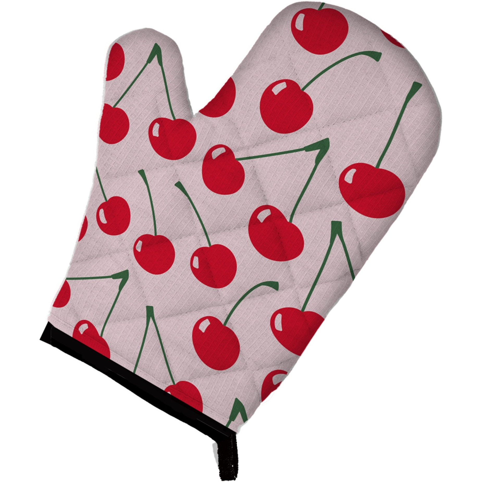 &quotCaroline's Treasures Cherries on Pink Oven Mitt, Multicolor, 12"" x 8.5"""