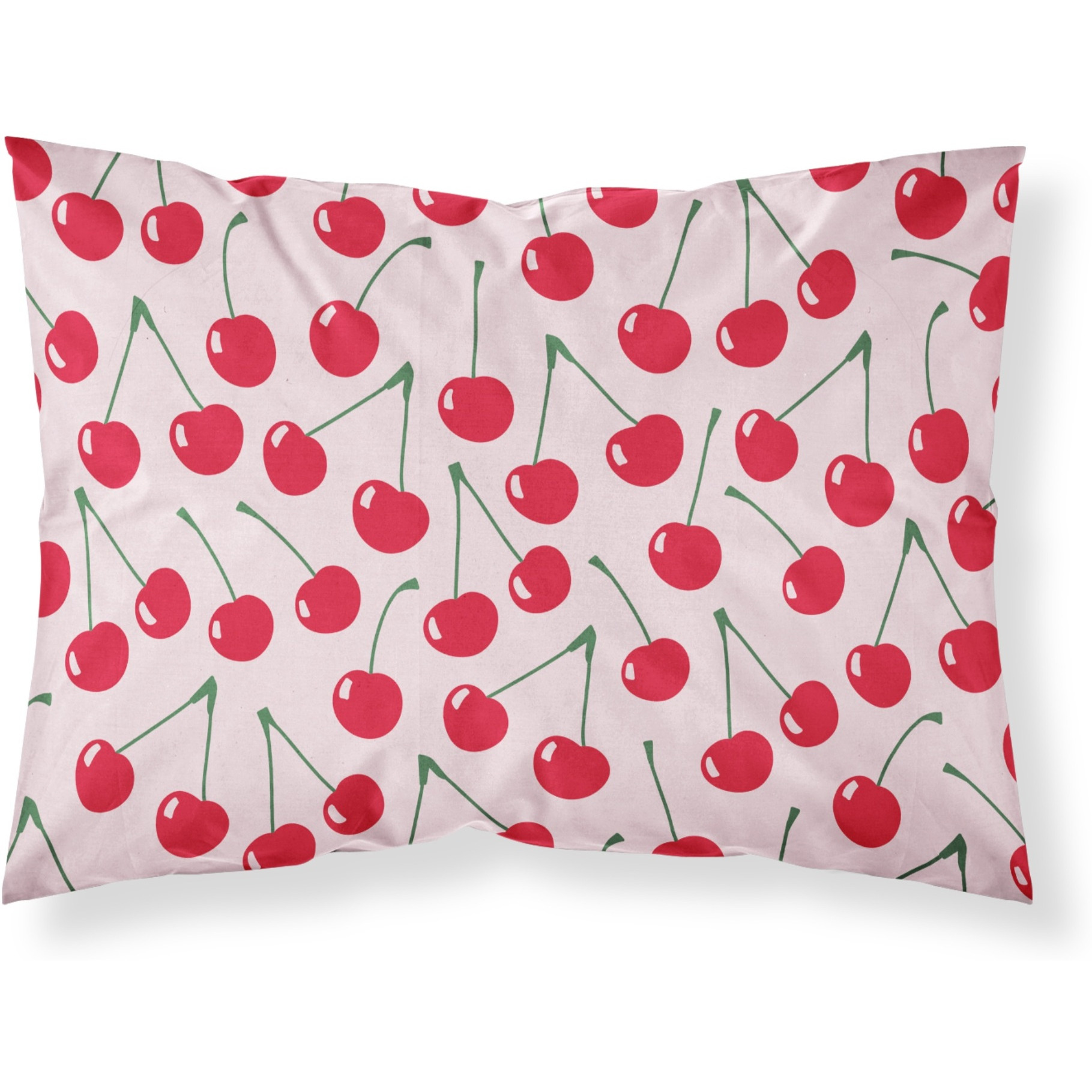 &quotCaroline's Treasures Cherries on Pink Pillowcase, Standard, Multicolor"