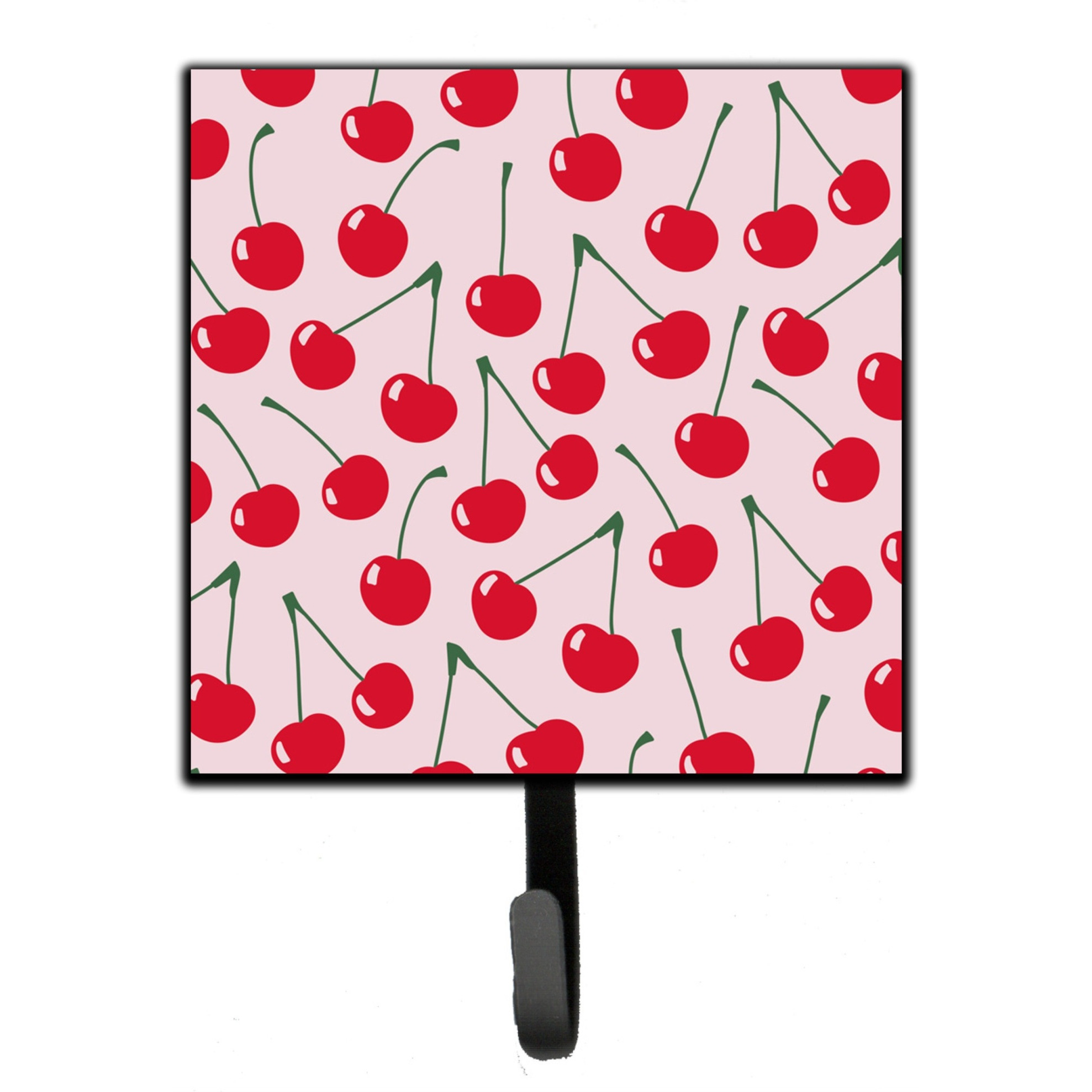 &quotCaroline's Treasures Cherries on Pink Wall Hook, Small, Multicolor"