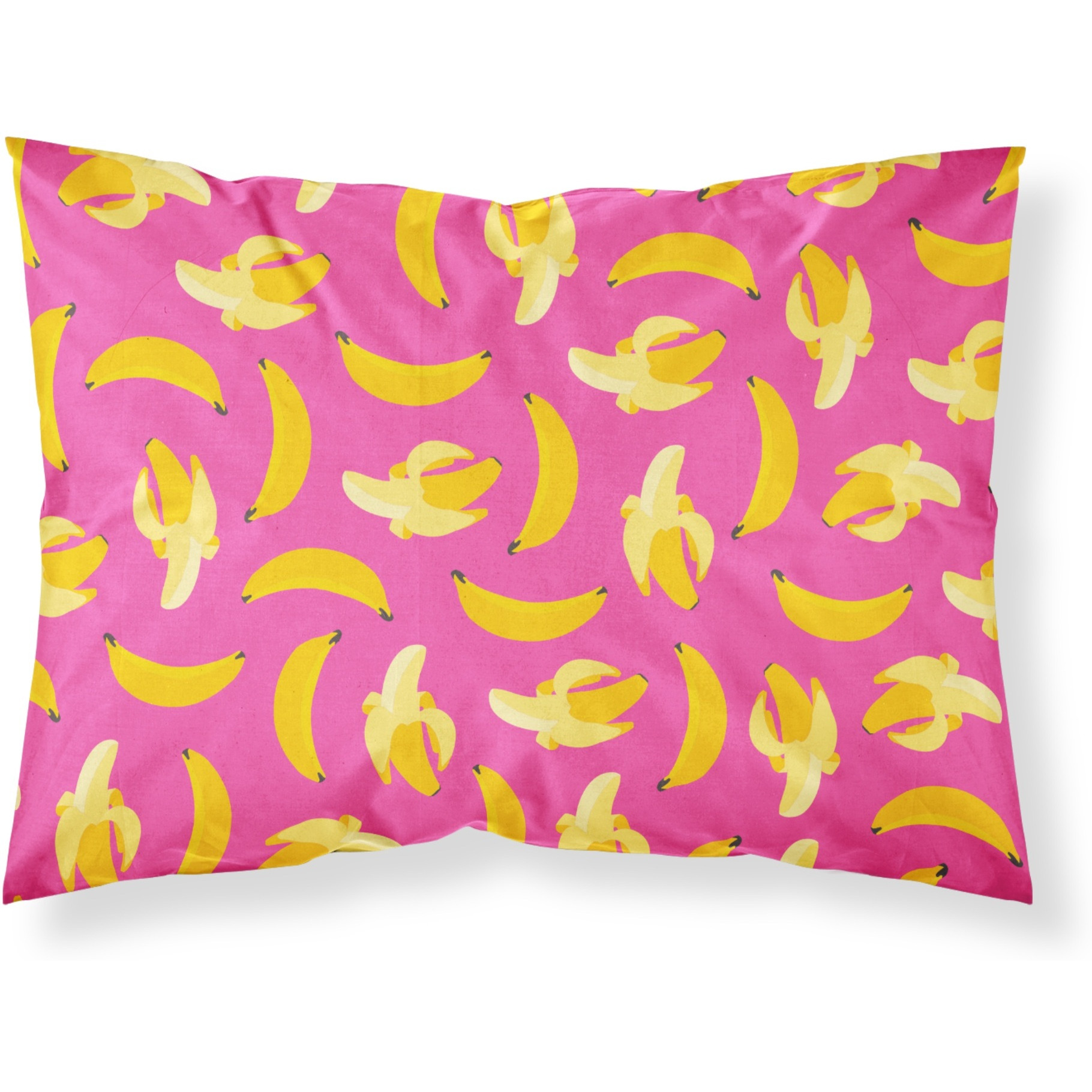 &quotCaroline's Treasures Bananas on Pink Pillowcase, Standard, Multicolor"
