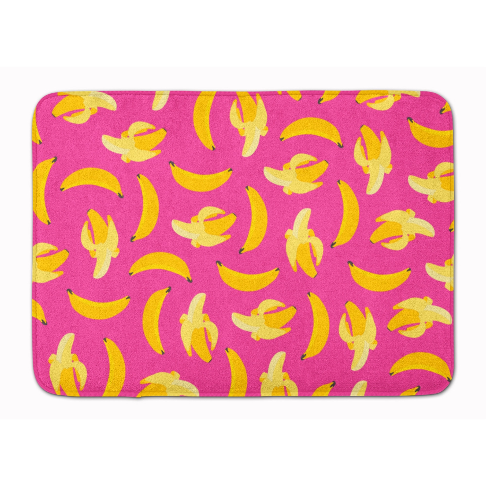 &quotCaroline's Treasures Bananas on Pink Floor Mat, 19"" x 27"", Multicolor"