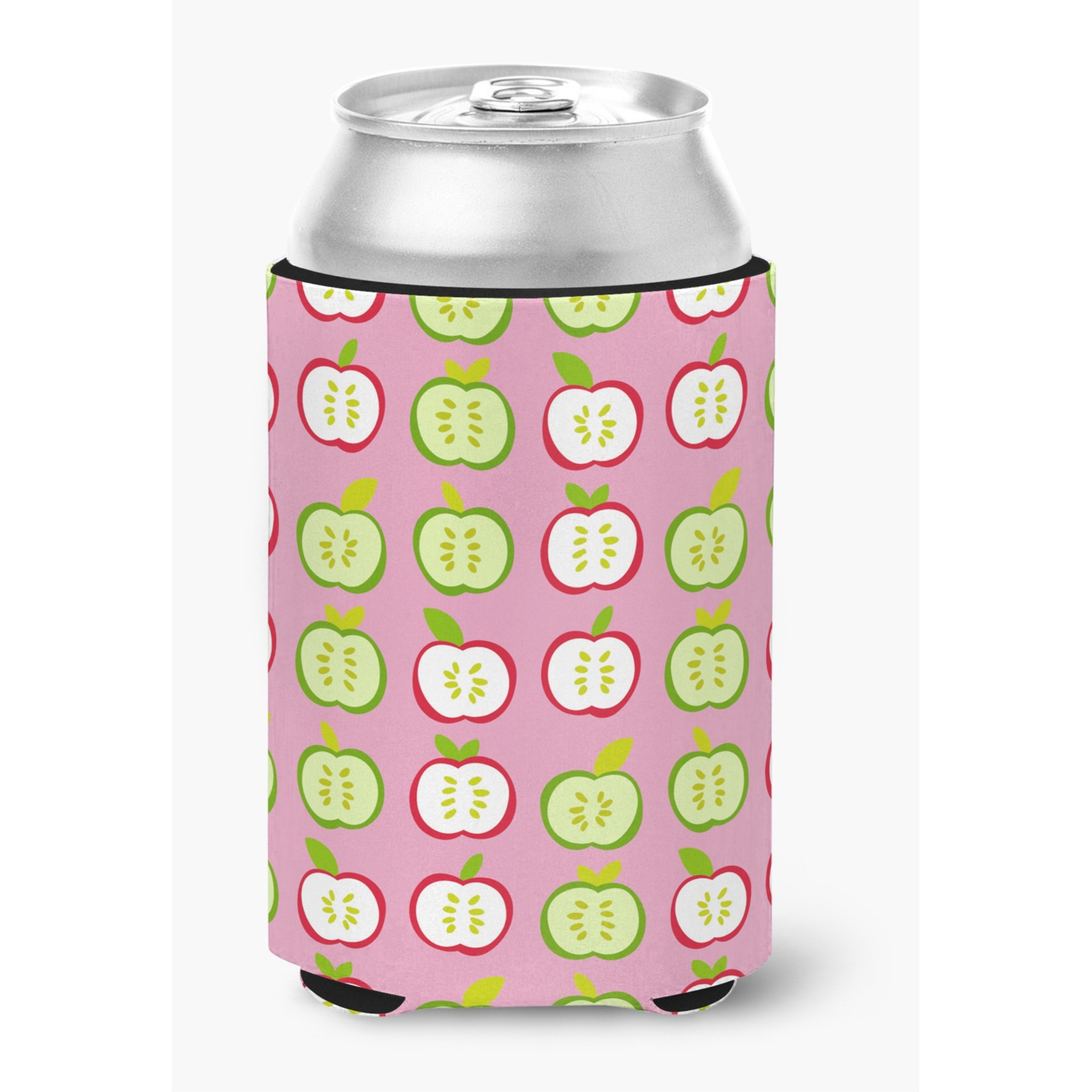 &quotCaroline's Treasures Apples On Pink Can or Bottle Hugger, Can Hugger, Multicolor"