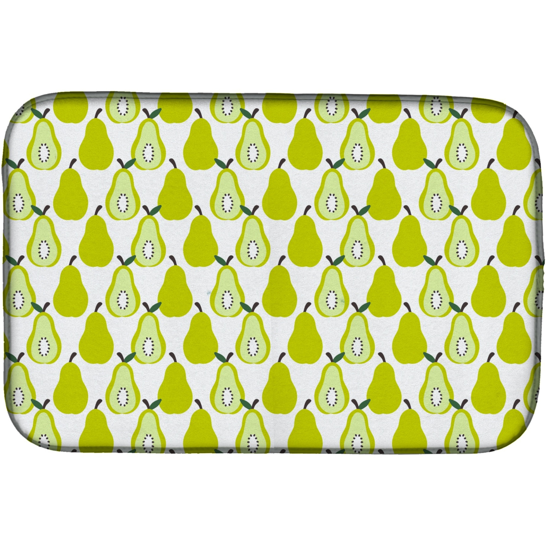 &quotCaroline's Treasures Pears On White Dish Drying Mat, 14 X 21, Multicolor"
