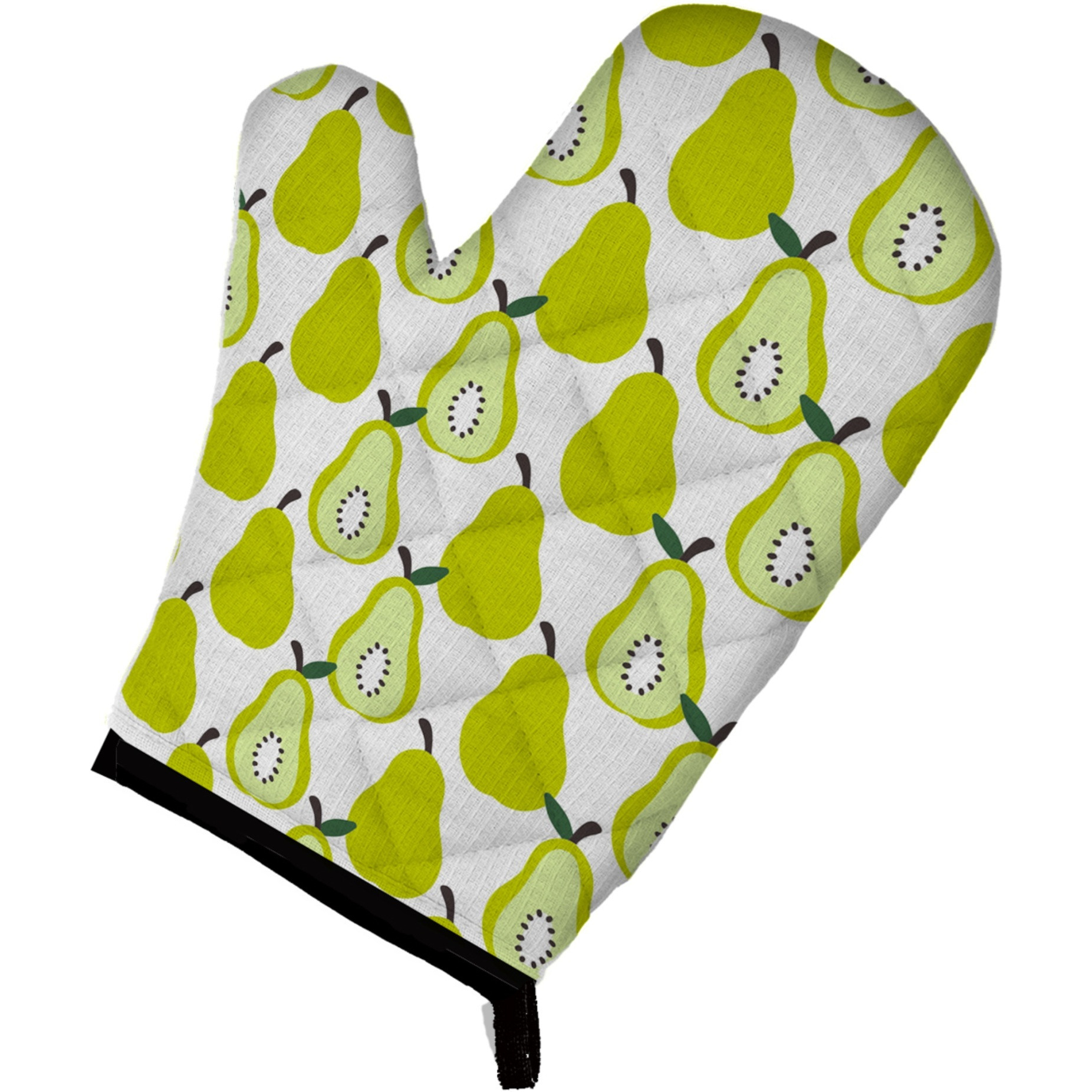 &quotCaroline's Treasures Pears on White Oven Mitt, Multicolor, 12"" x 8.5"""