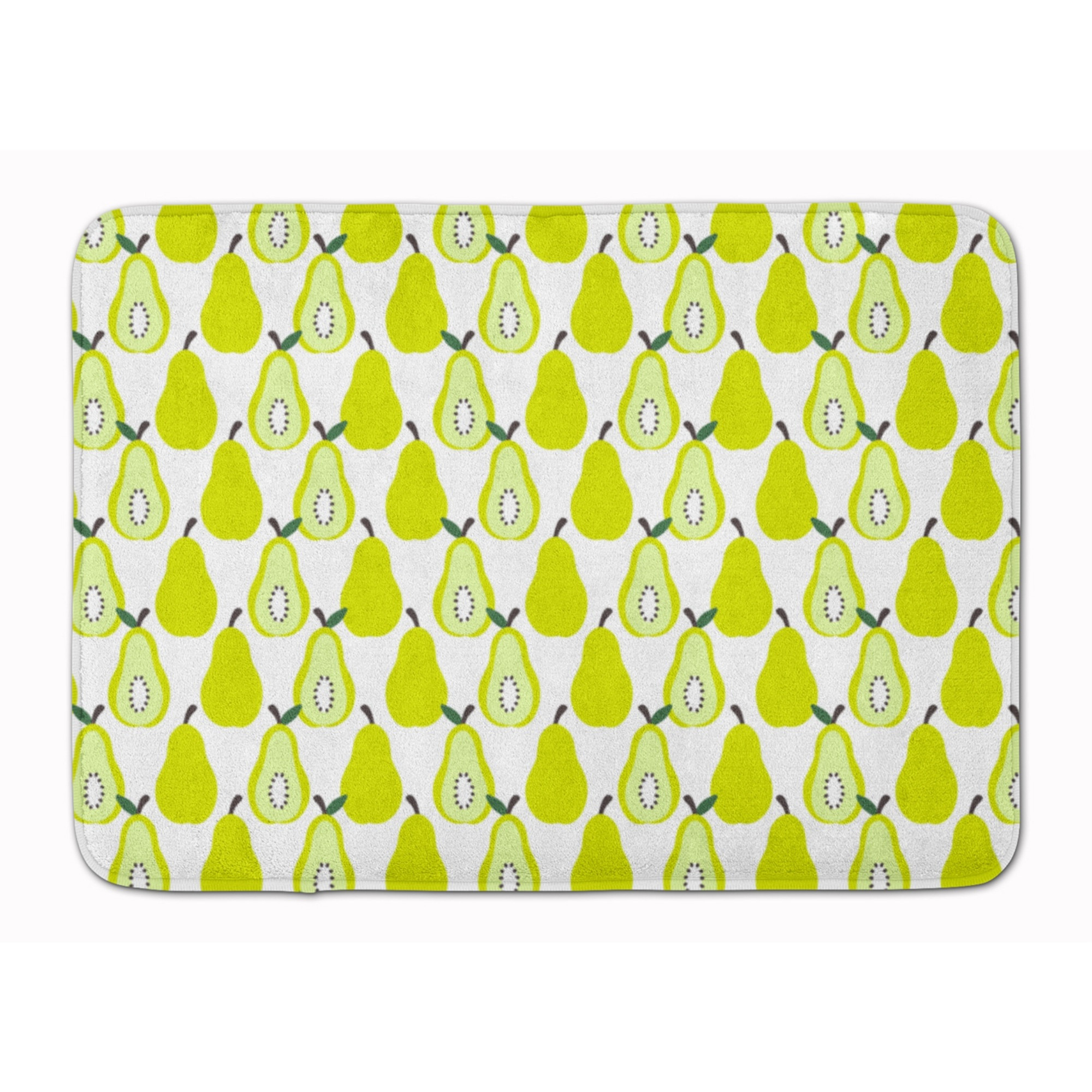 &quotCaroline's Treasures Pears on White Floor Mat, 19"" x 27"", Multicolor"