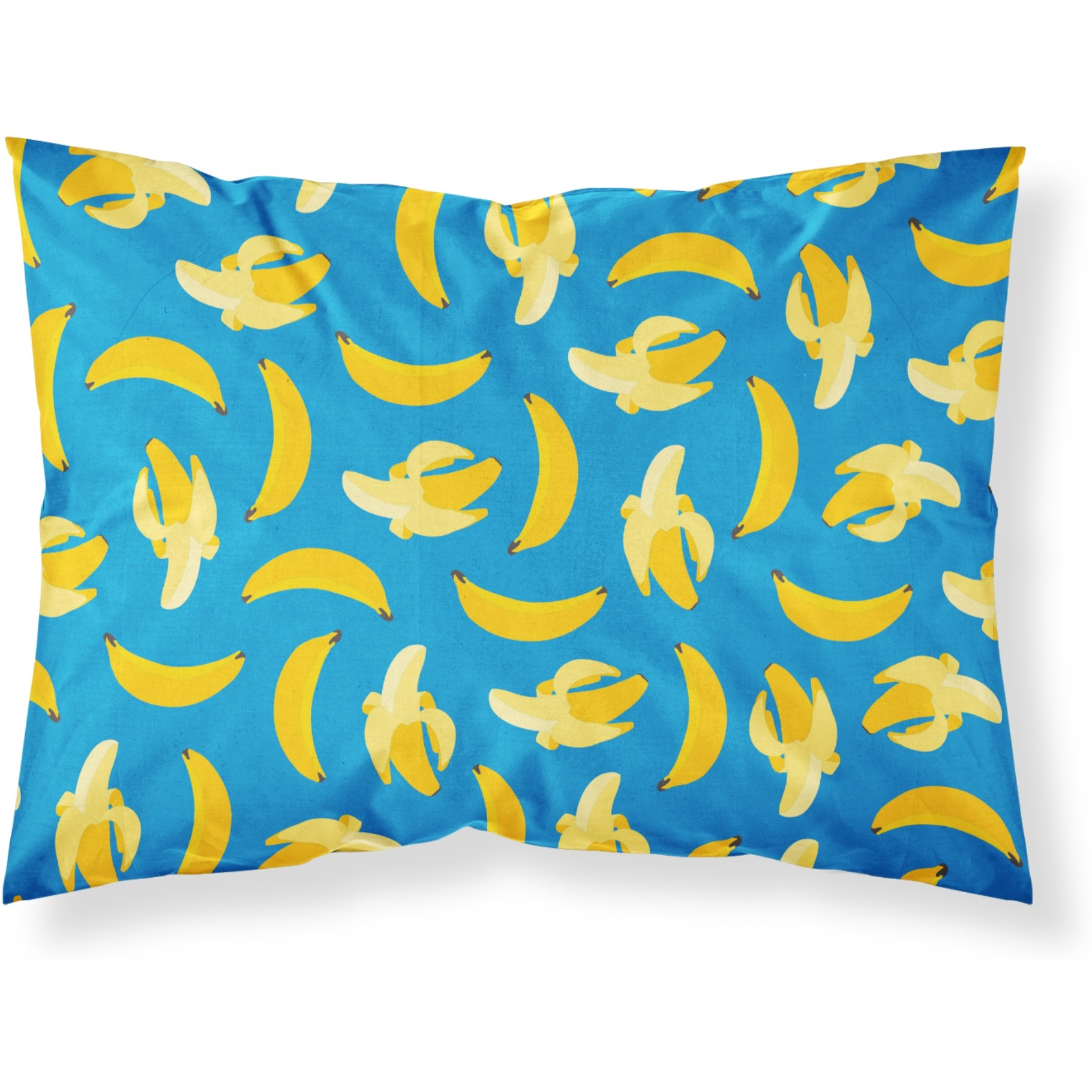 &quotCaroline's Treasures Bananas on Blue Pillowcase, Standard, Multicolor"