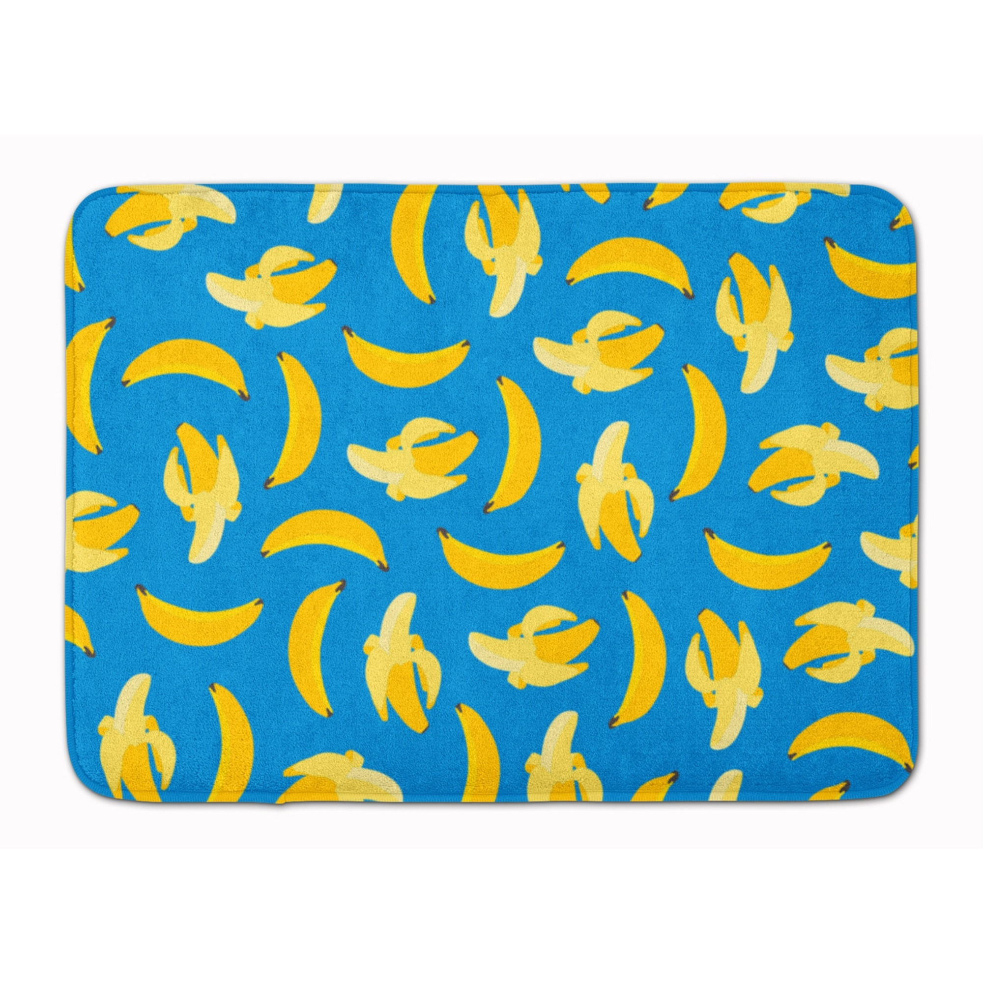 &quotCaroline's Treasures Bananas on Blue Floor Mat, 19"" x 27"", Multicolor"