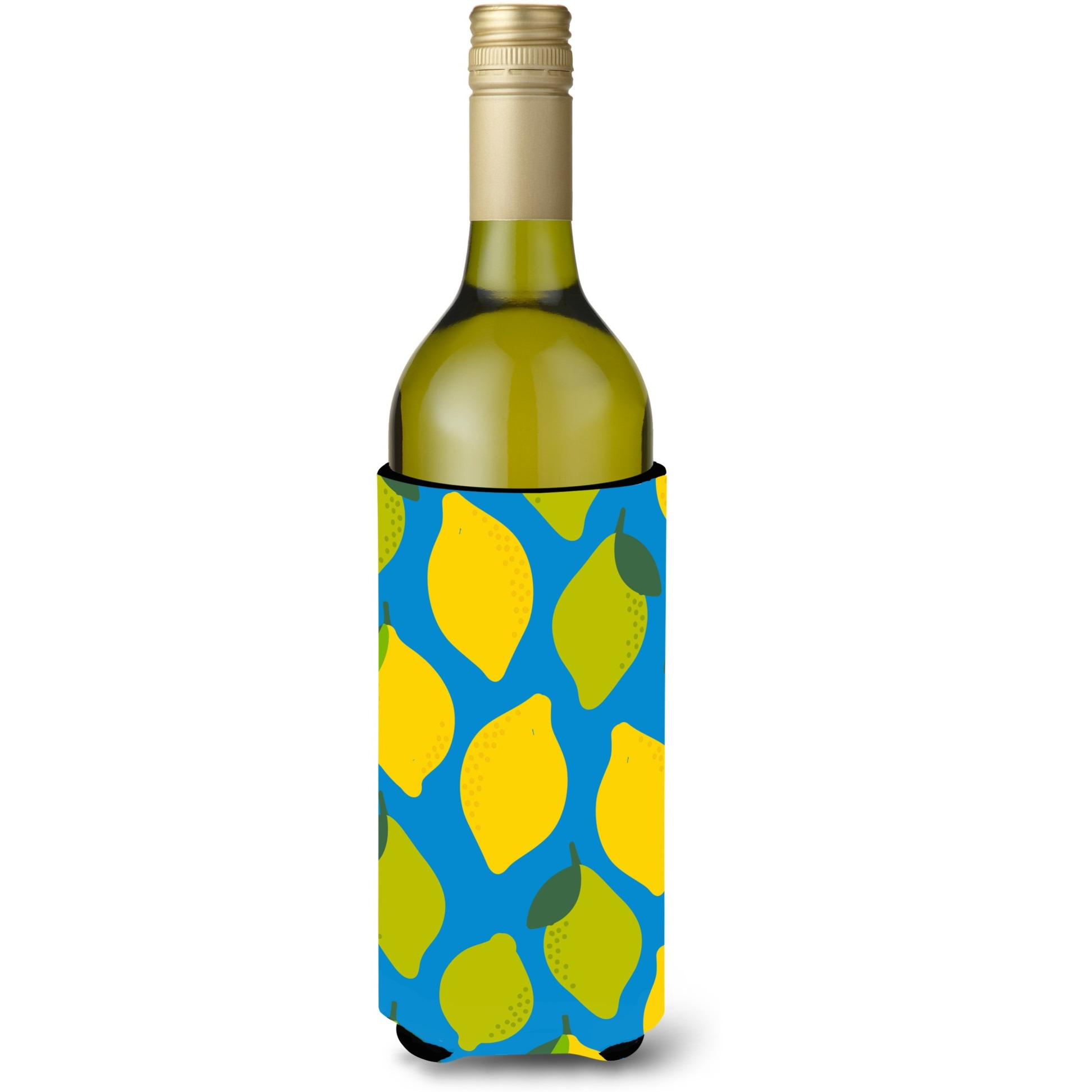 &quotCaroline's Treasures Lemons and Limes Wine Bottle Beverage Insulator Hugger, 750 ml, Multicolor"