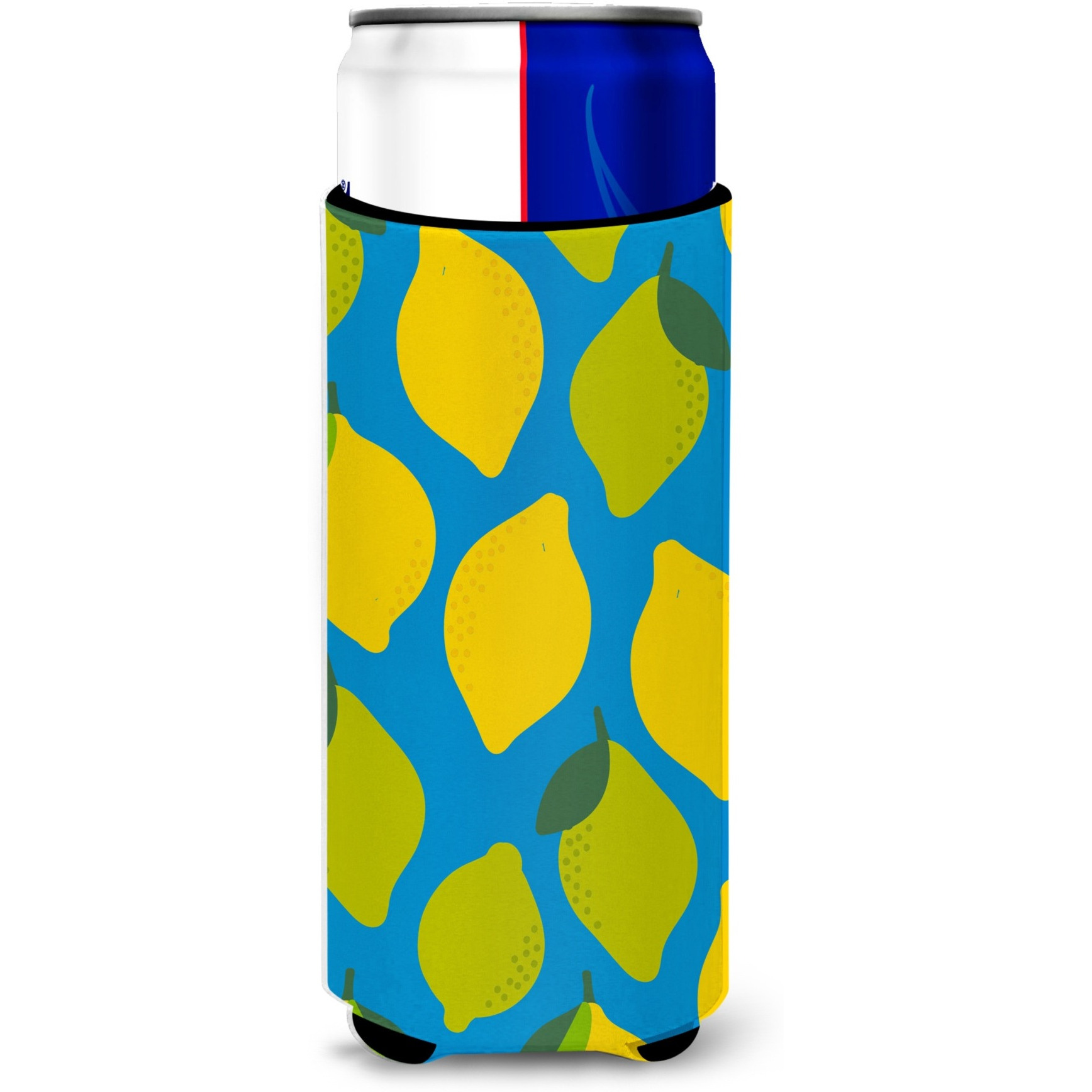 &quotCaroline's Treasures Lemons & Limes Michelob Ultra Hugger For Slim Cans, Slim Can, Multicolor"