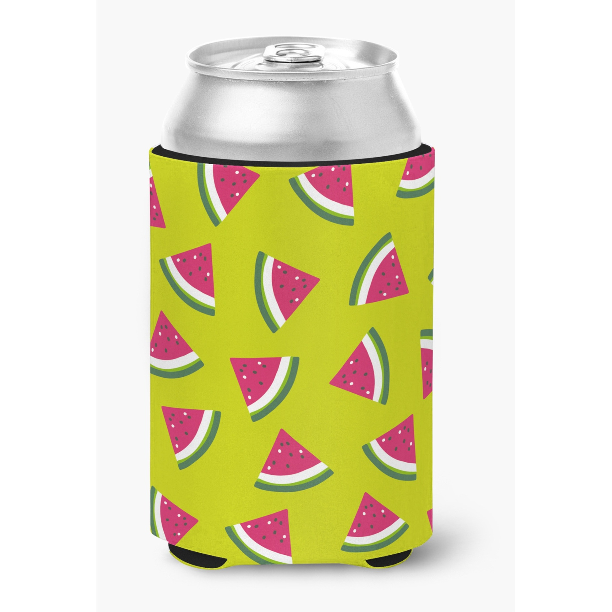 &quotCaroline's Treasures Watermelon On Lime green Can or Bottle Hugger, Can Hugger, Multicolor"