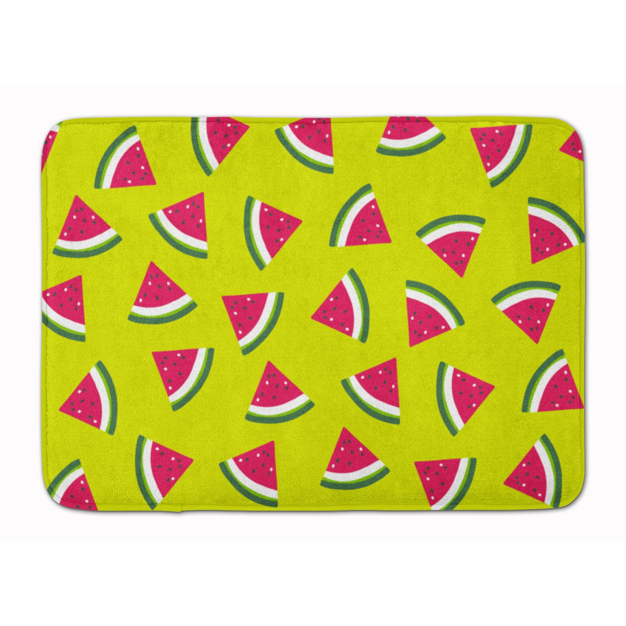 &quotCaroline's Treasures Watermelon on Lime Green Floor Mat, 19"" x 27"", Multicolor"