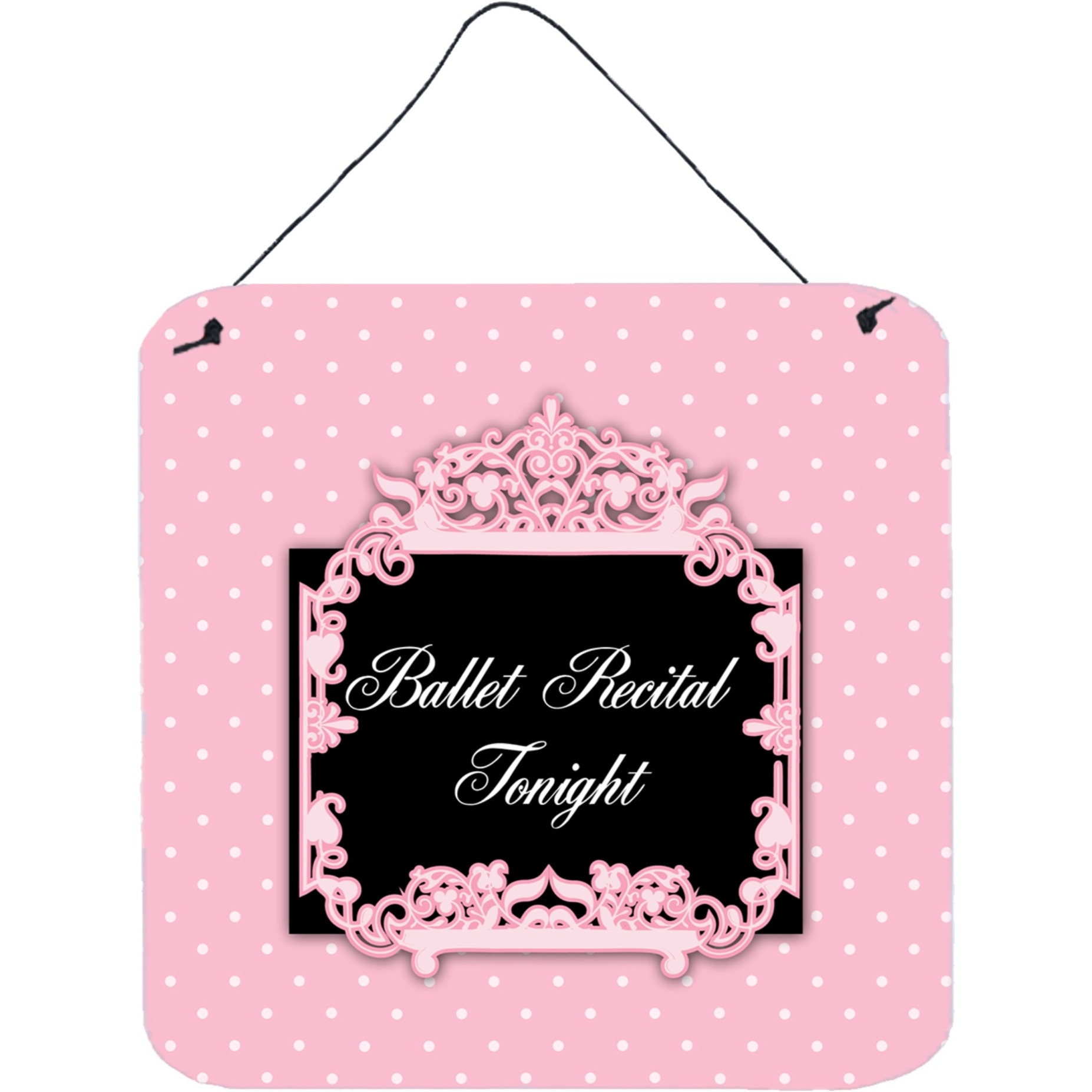 &quotCaroline's Treasures Ballerina Ballet Recital Tonight Metal Print, 6"" H x 6"" W, Multicolor"