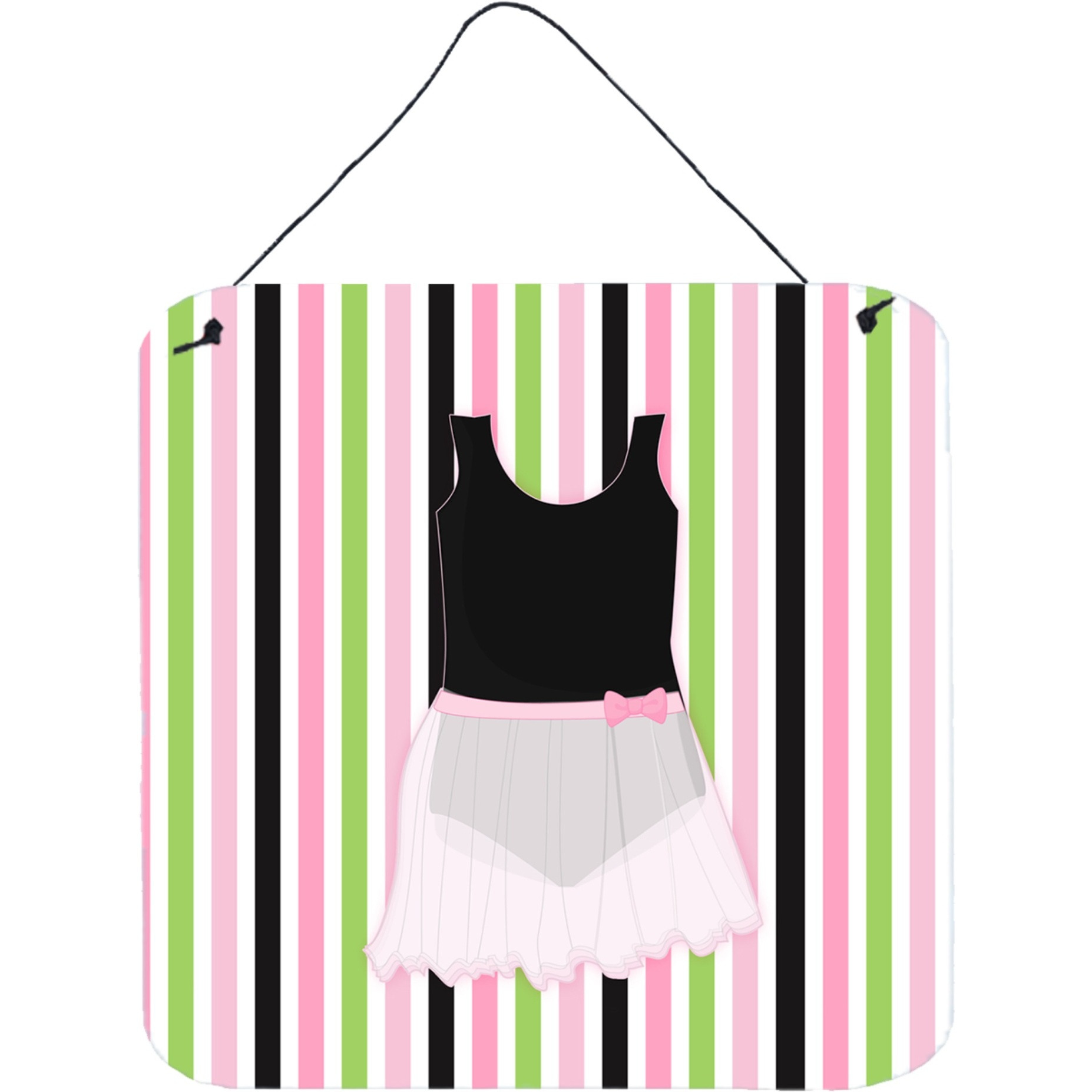 &quotCaroline's Treasures Ballerina Leotard and skirt Metal Print, 6"" H x 6"" W, Multicolor"