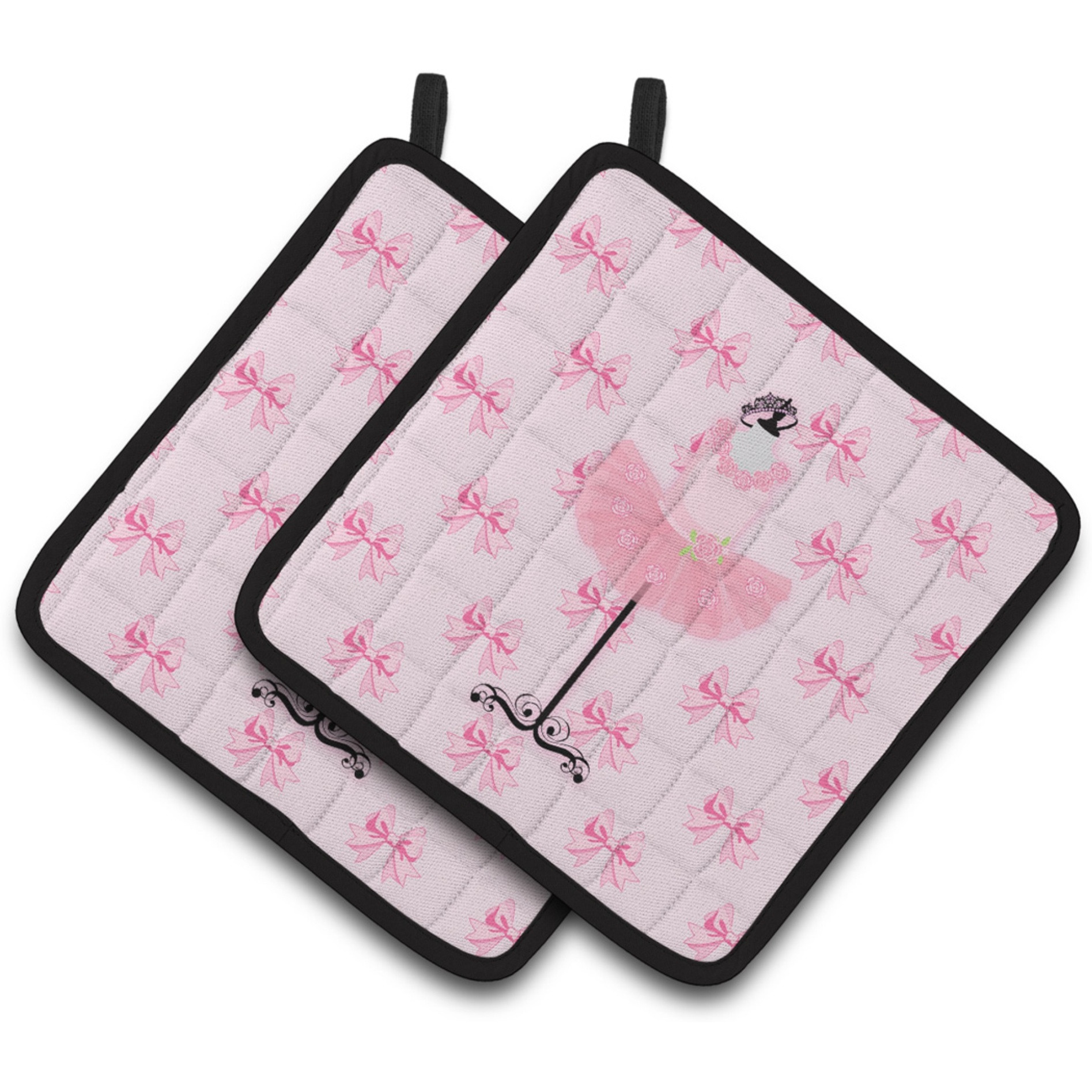 &quotCaroline's Treasures Ballerina Recital Attire Pair of Pot Holders, 7.5HX7.5W, Multicolor"
