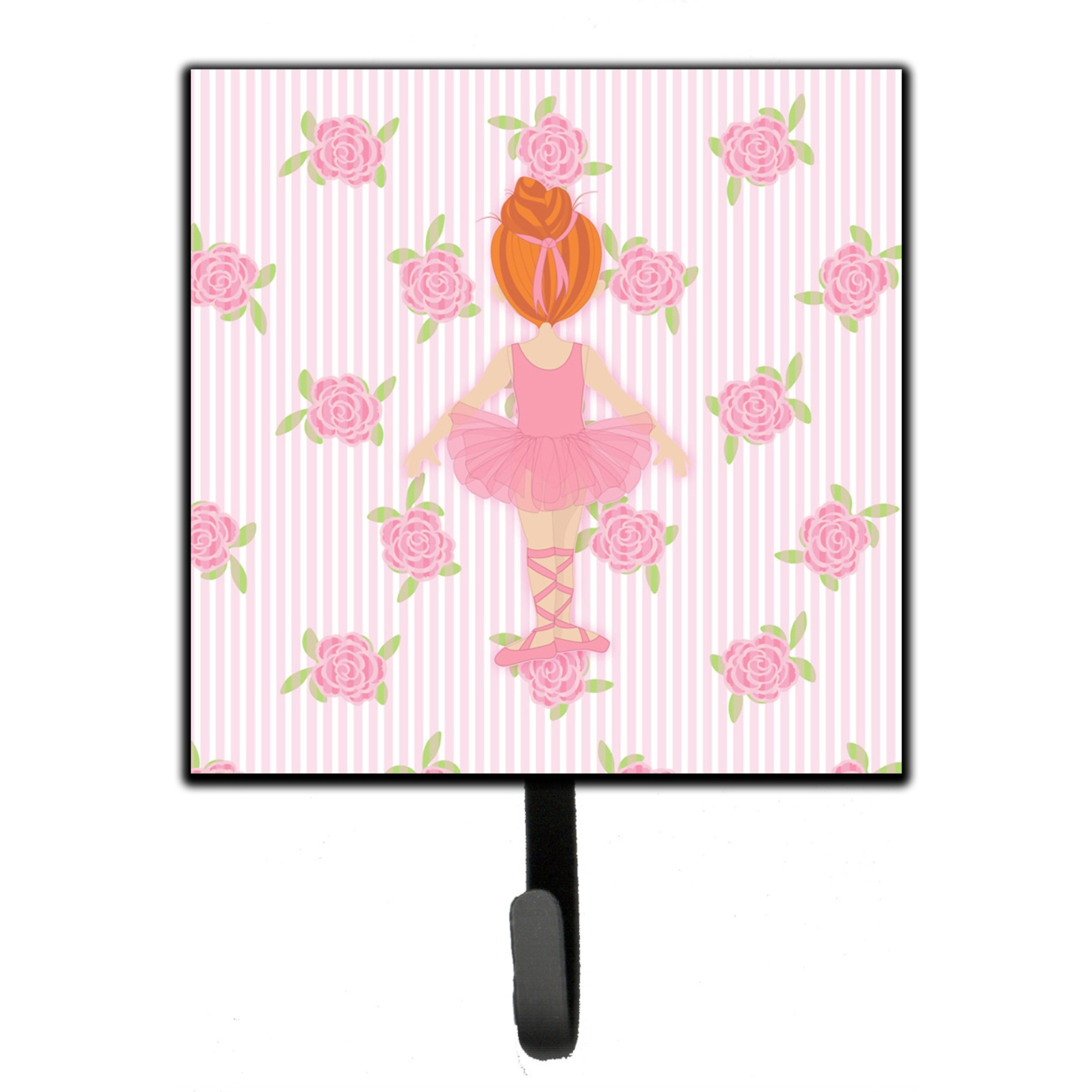 &quotCaroline's Treasures Ballerina Red Head Back Pose Wall Hook, Small, Multicolor"