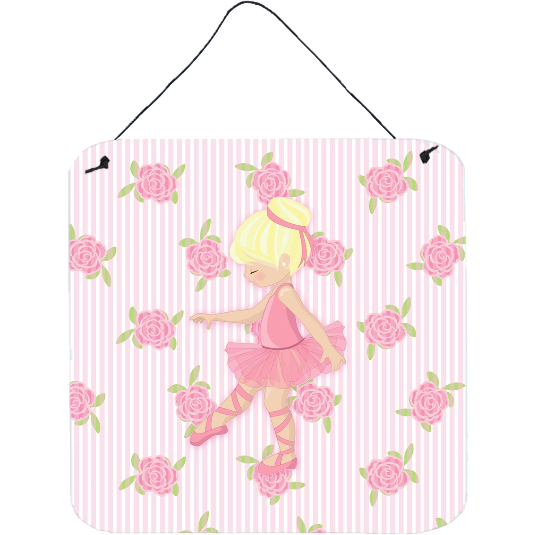 &quotCaroline's Treasures Ballerina Blonde Point Metal Print, 6"" H x 6"" W, Multicolor"